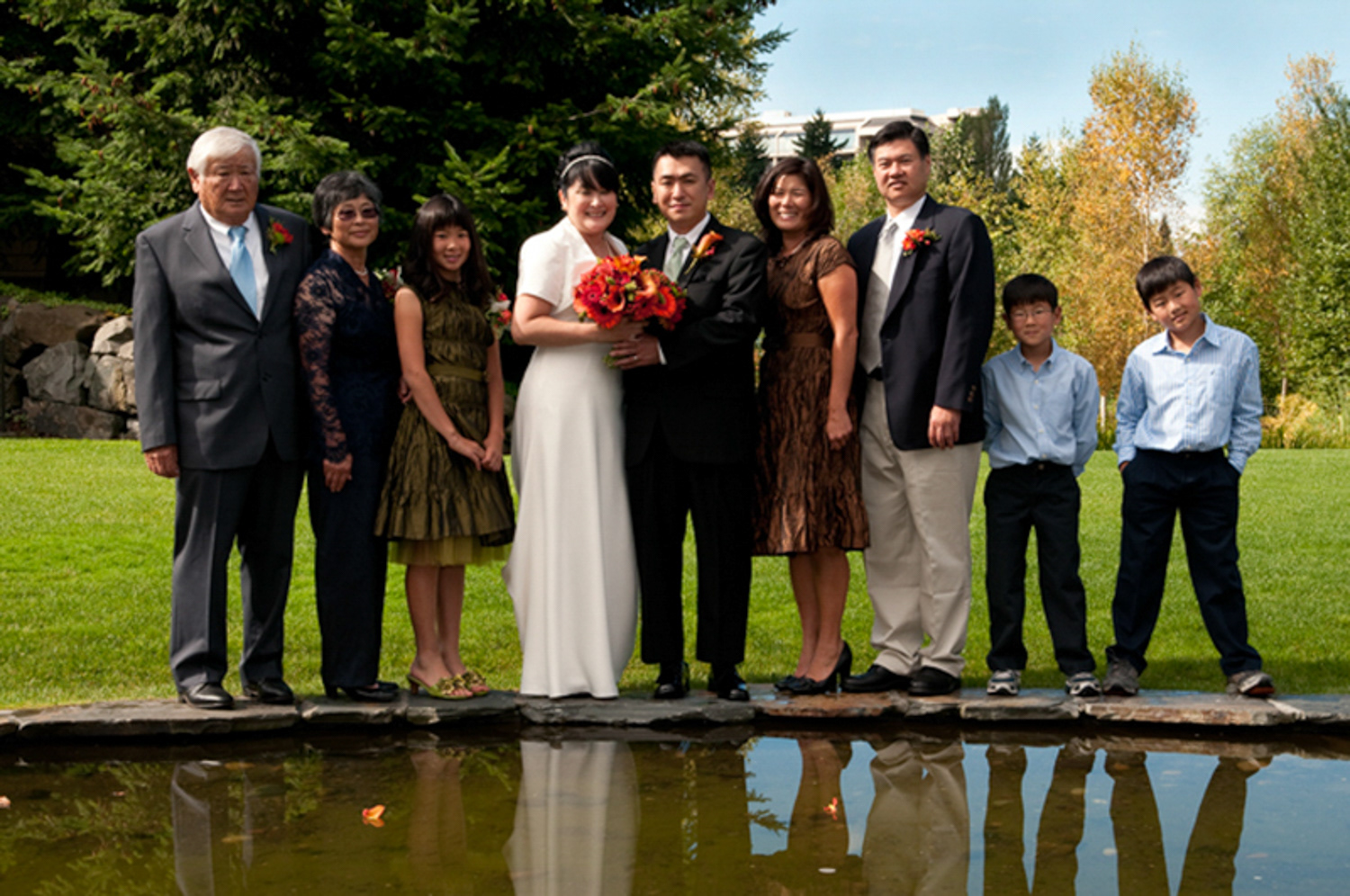 Wedding party in Seattle Washington