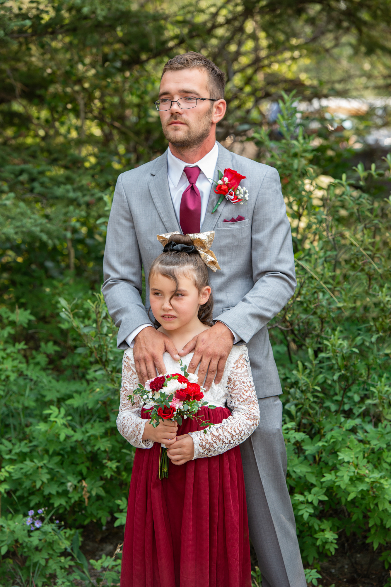Wedding guests at Canmore Ranch