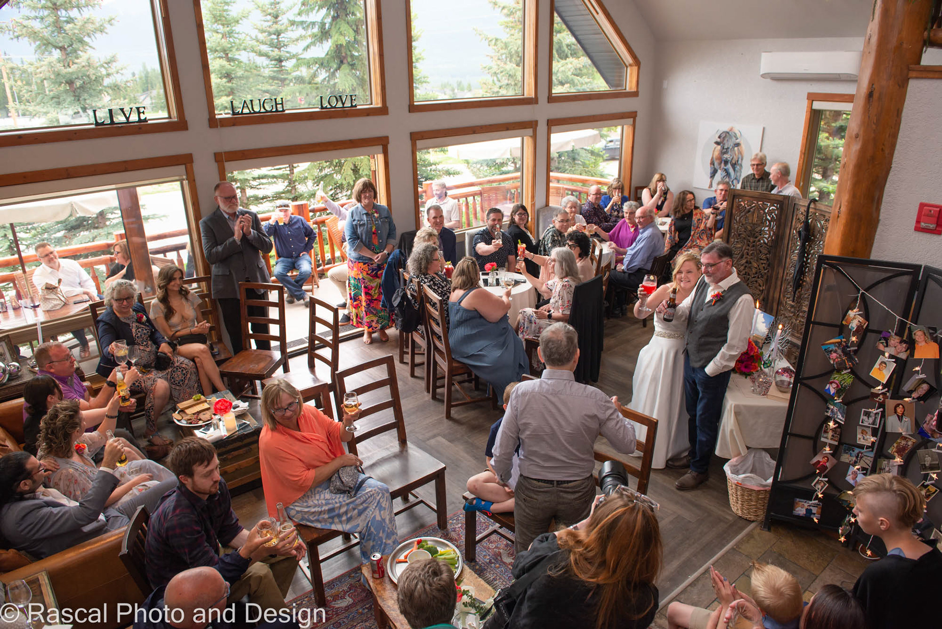 Wedding reception at Bear and Bison Inn in Canmore Alberta