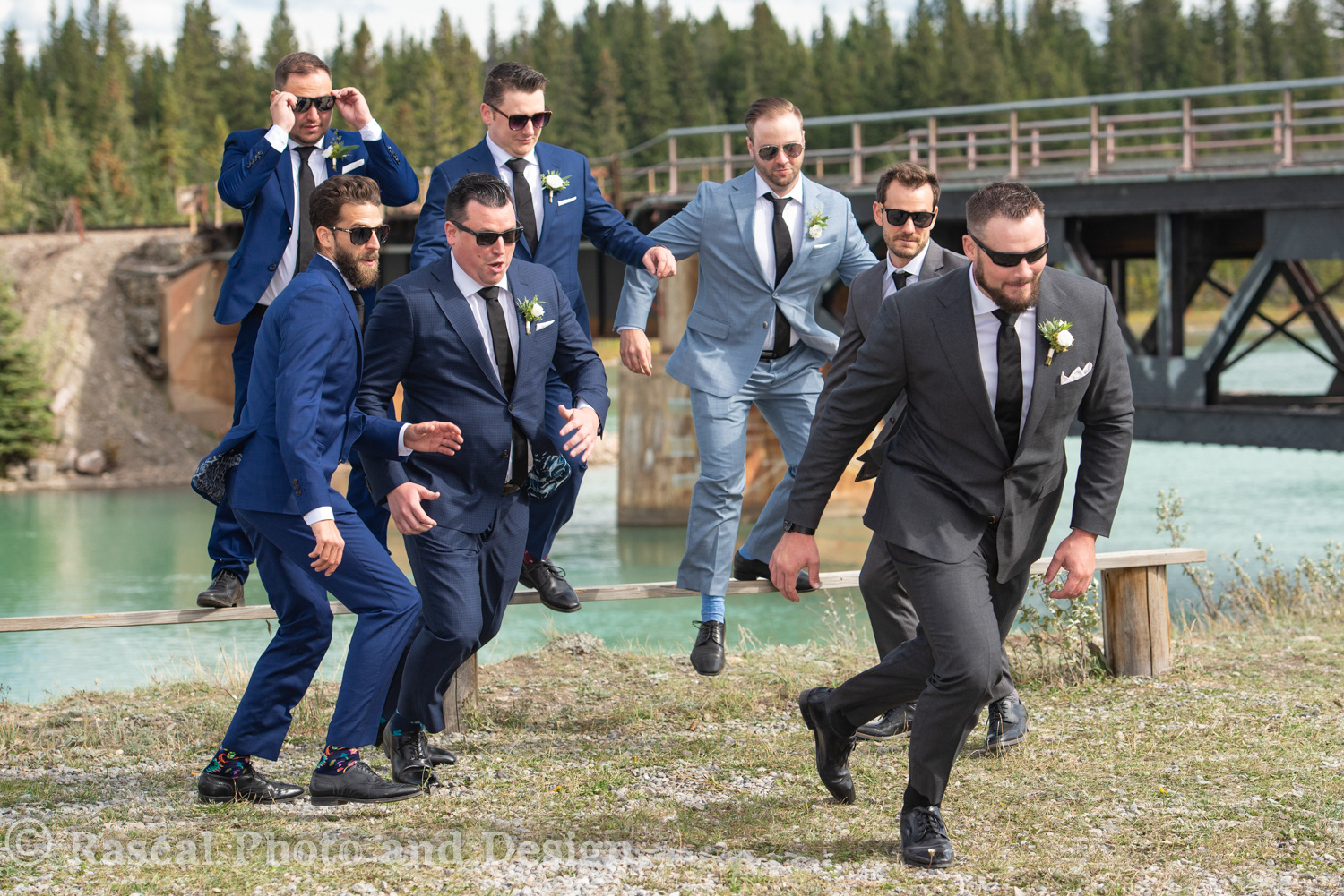 Wedding Party at Seebe Alberta