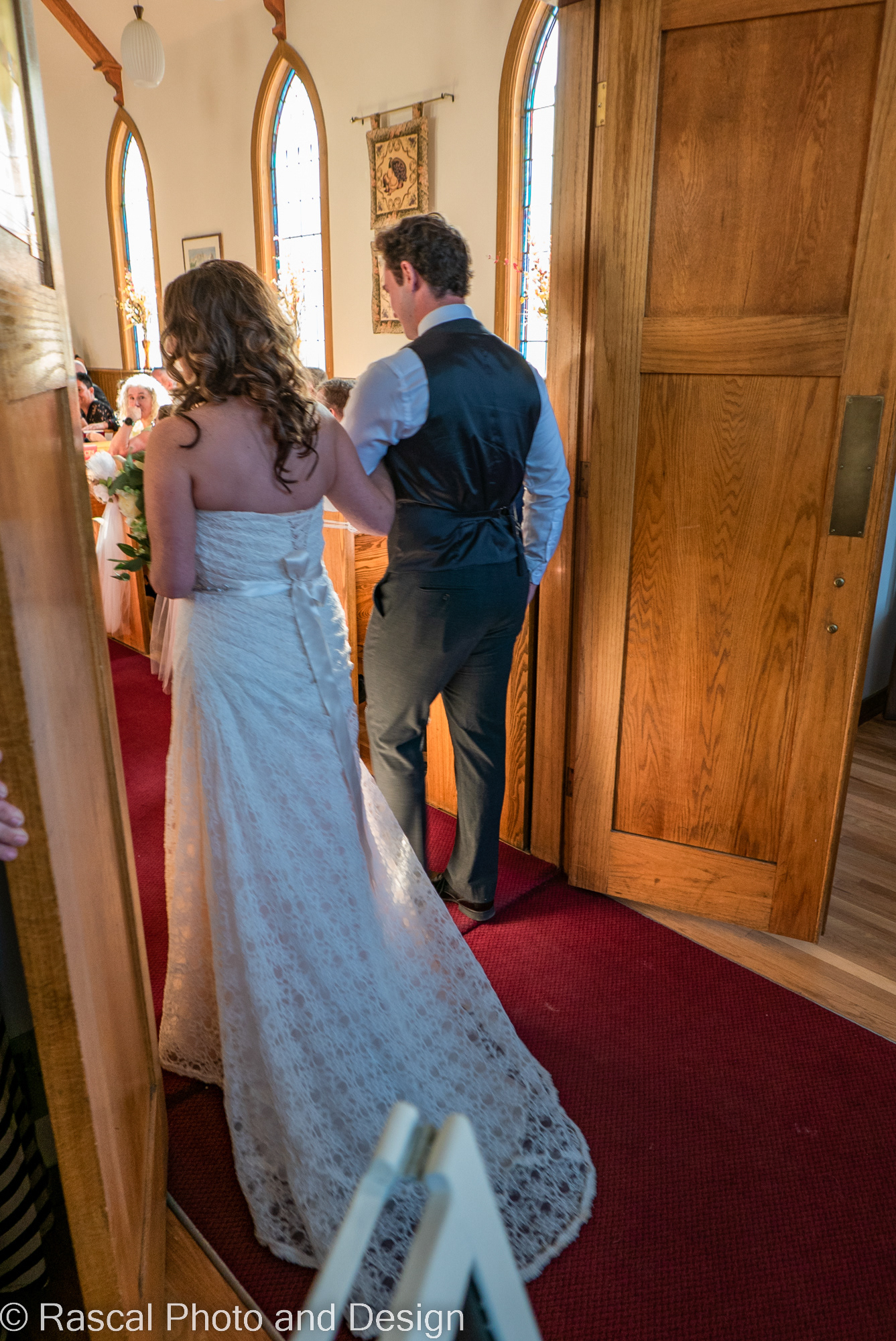 wedding ceremony at the Ralph Connor United Memorial Church in Canmore Alberta