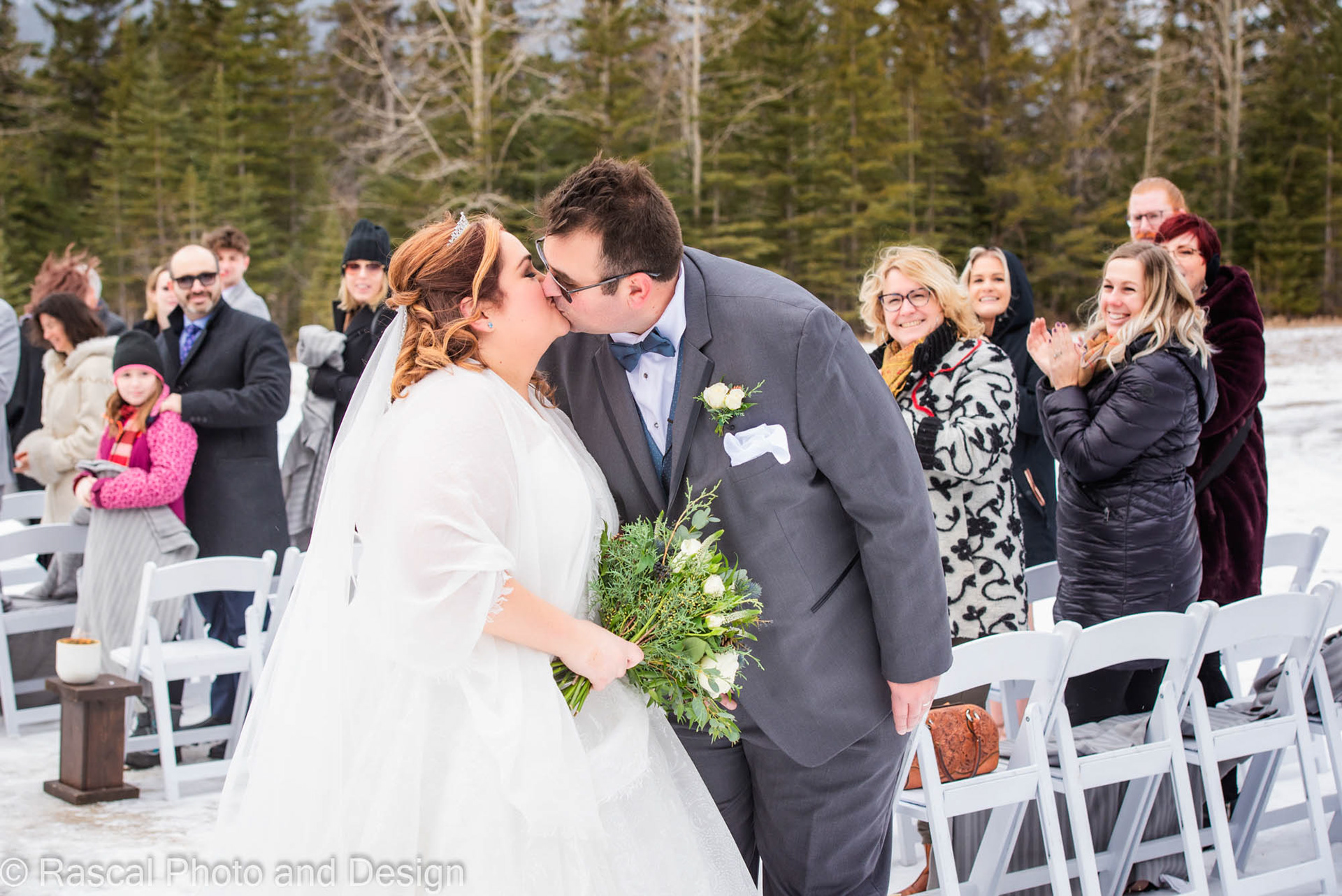 Wedding ceremony at Canmore Ranch with Cornerstone Weddings in Canmore Alberta