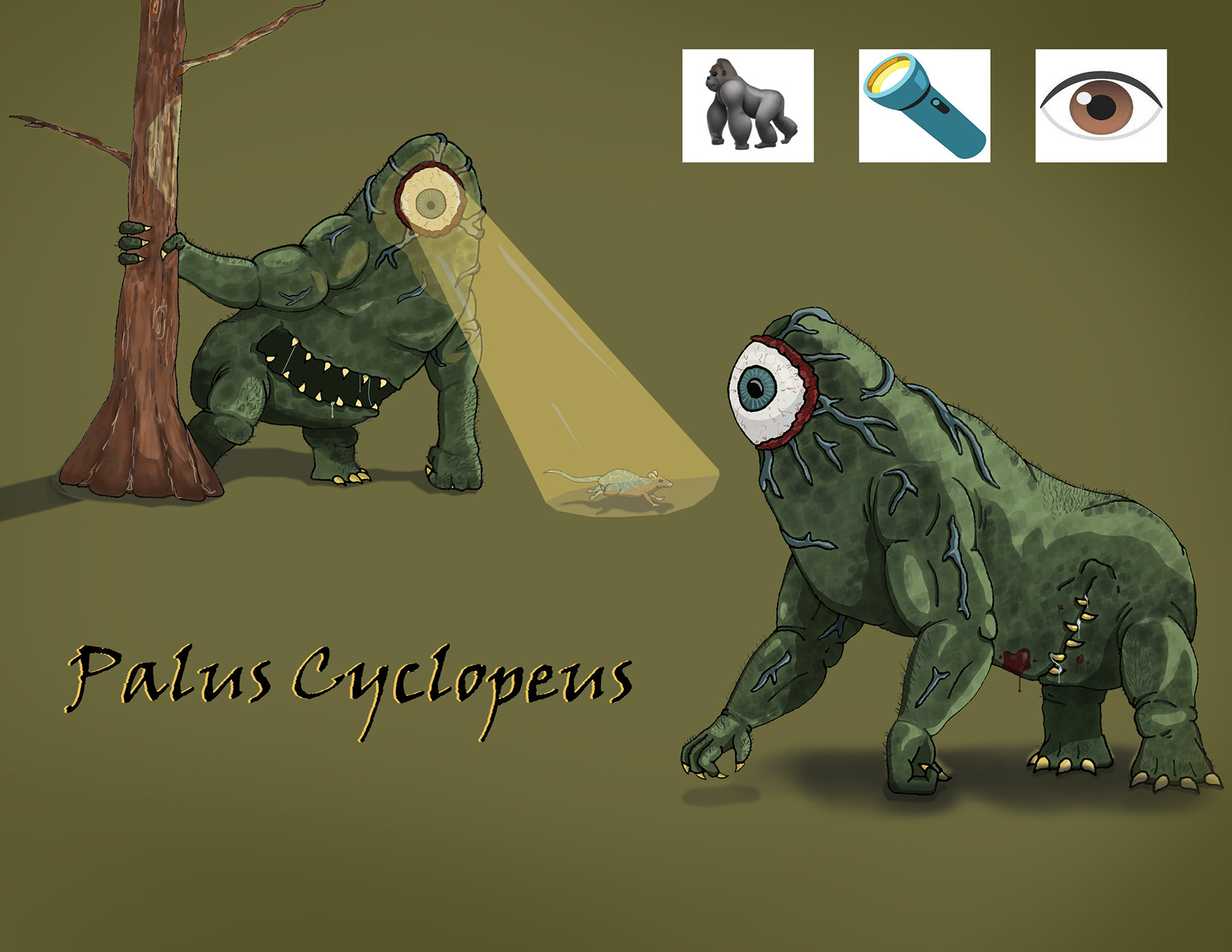 Photoshop / Pen & Ink - Emoji Monster