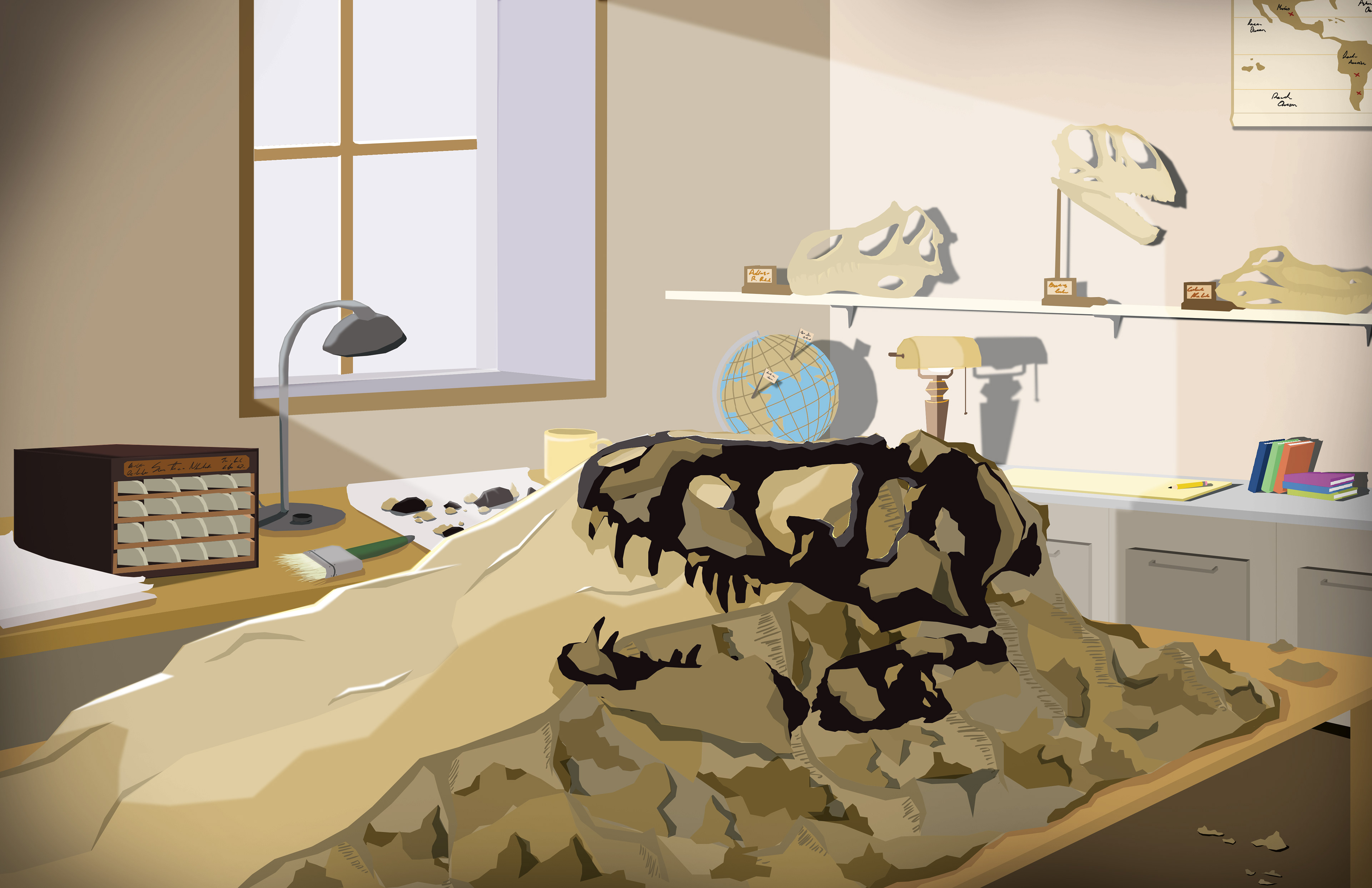 Photoshop - Paleontology Room