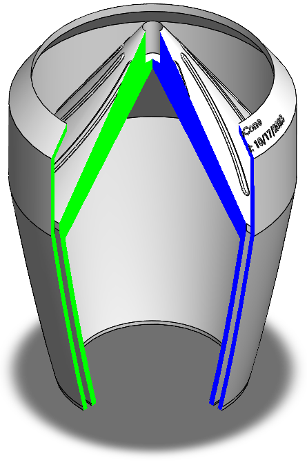 Cross section view of Design 2