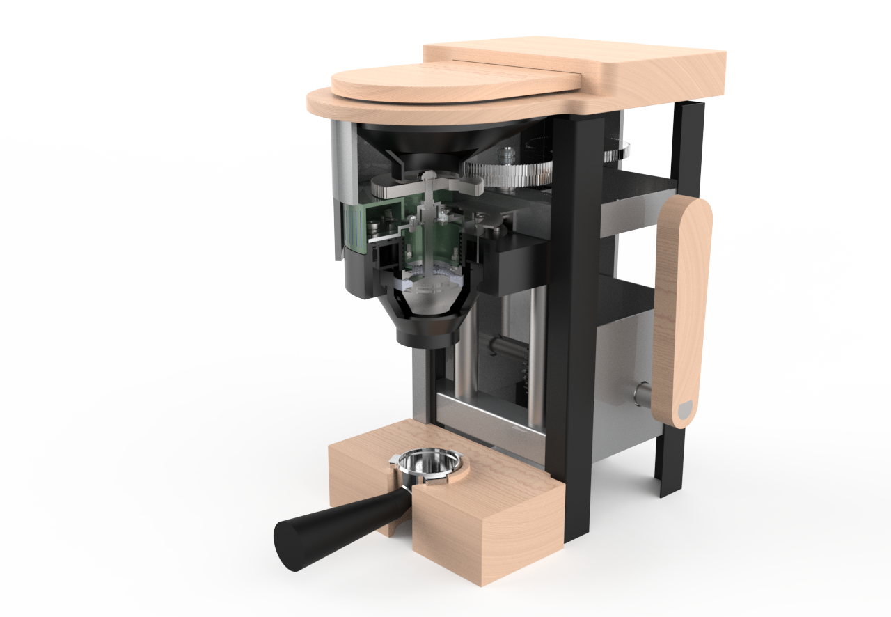 Cutaway view showing the internals