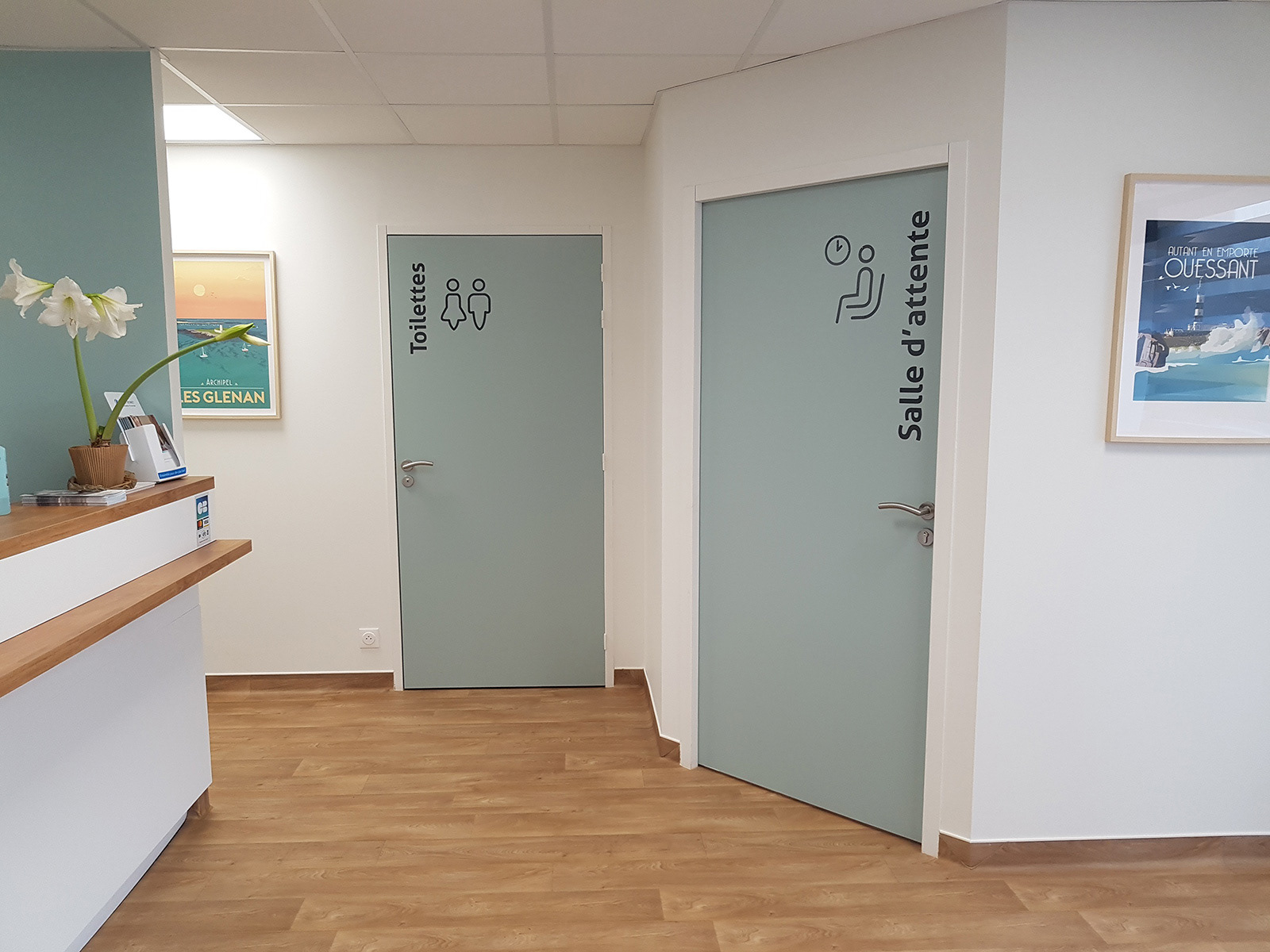 Pictos et textes adhésif