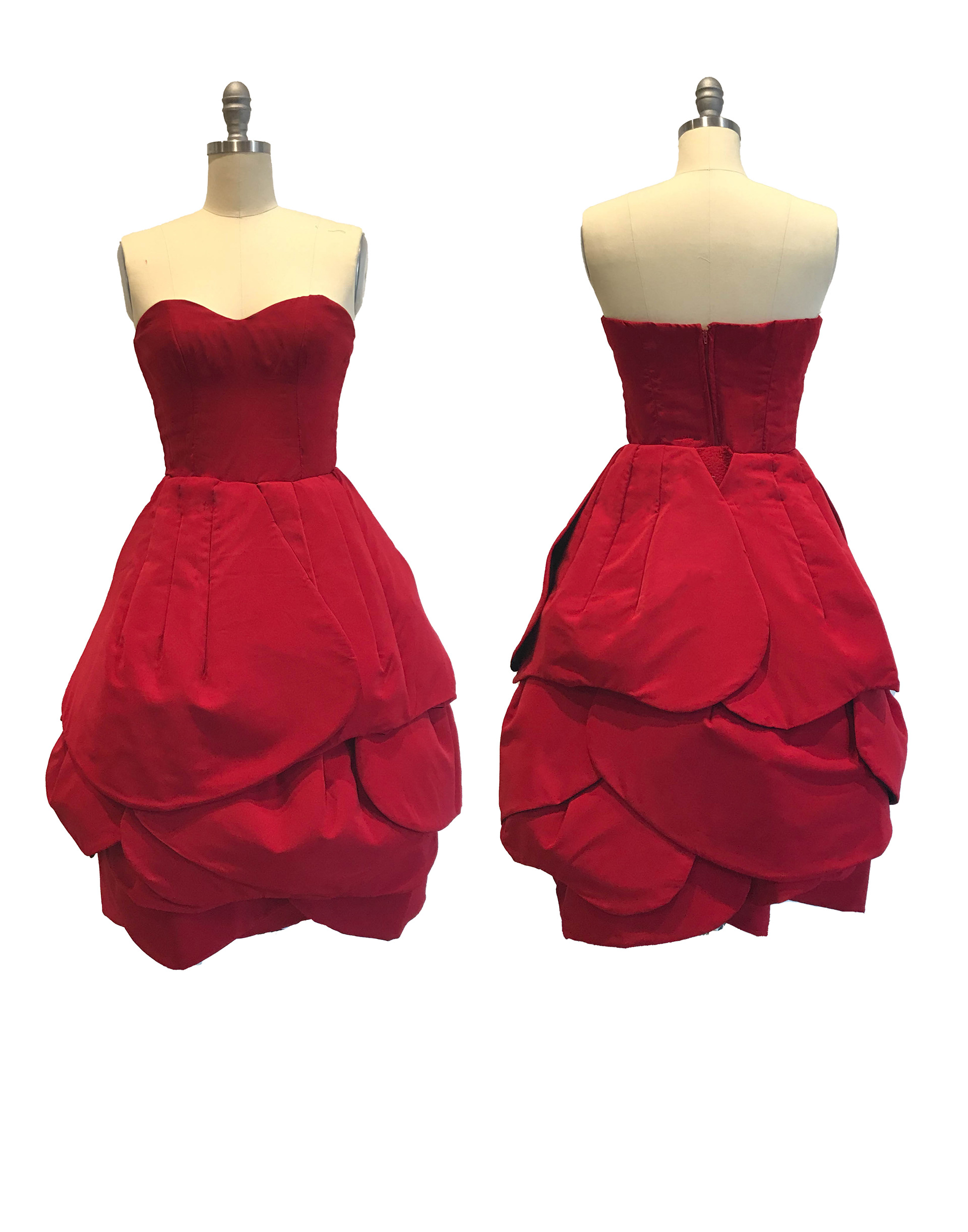 Rose Dress- Matte Satin