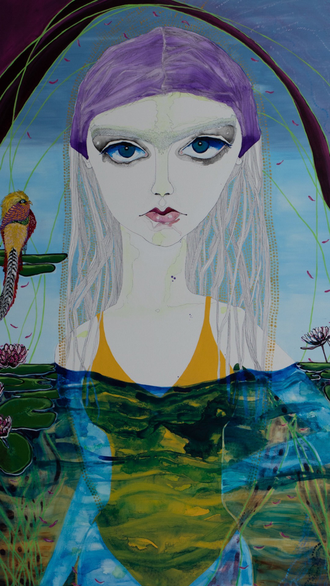 'Little Virginia Blue' 91x121cm