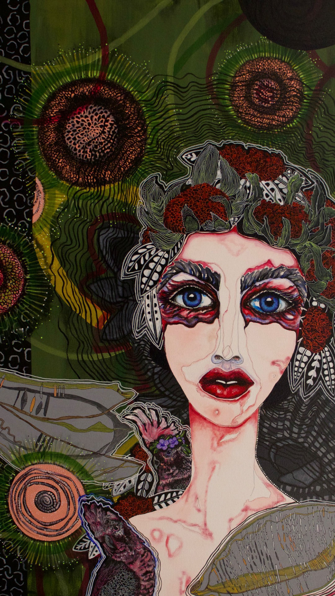 'Backyard Princess' 76x101cm