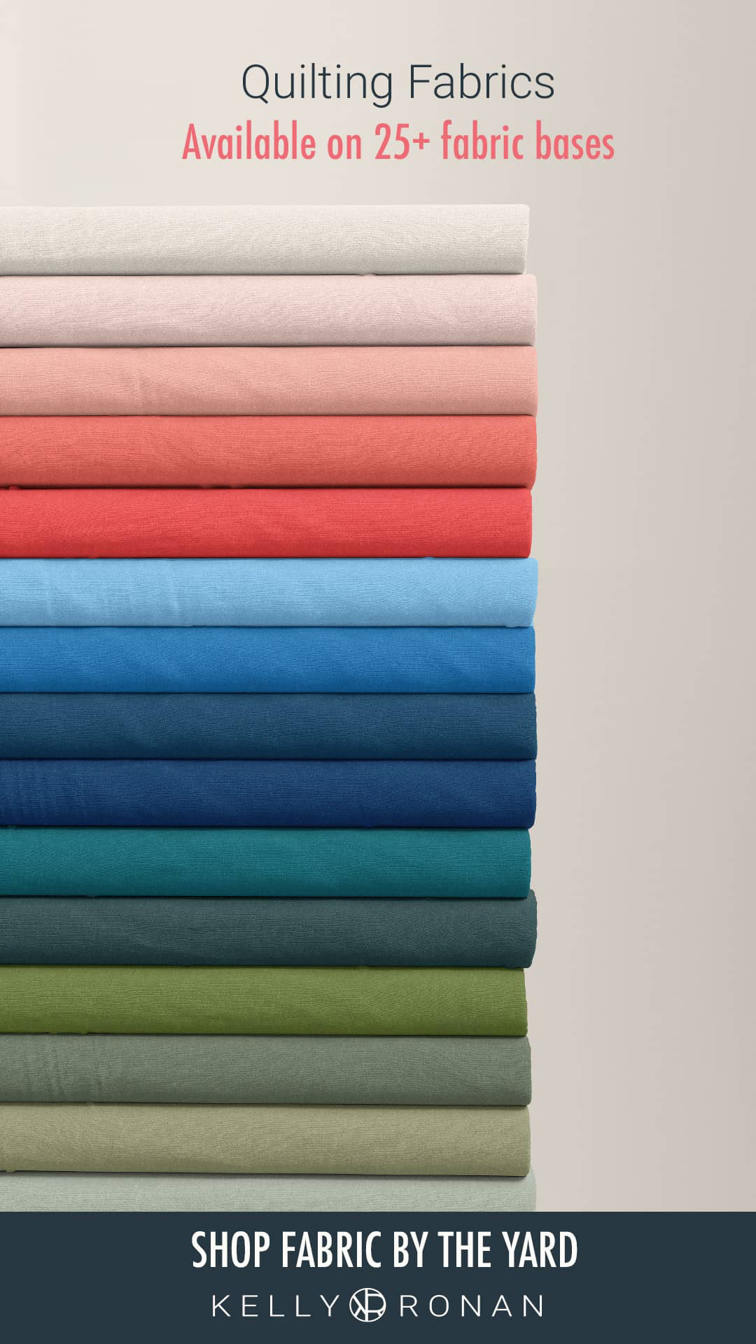 Solid plain colour quilting fabric available on Spoonflower by Kelly Ronan