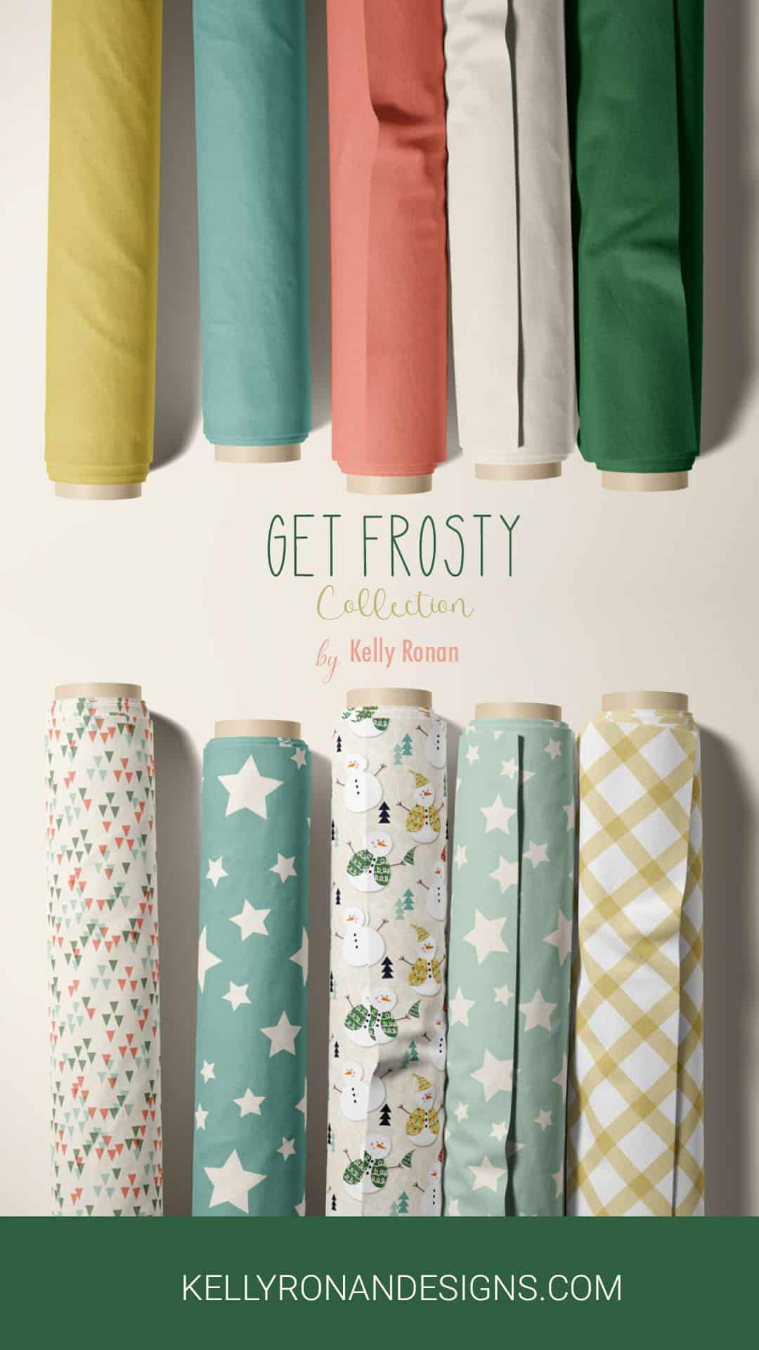 Get Frosty Fabric Collection available on Spoonflower by Kelly Ronan