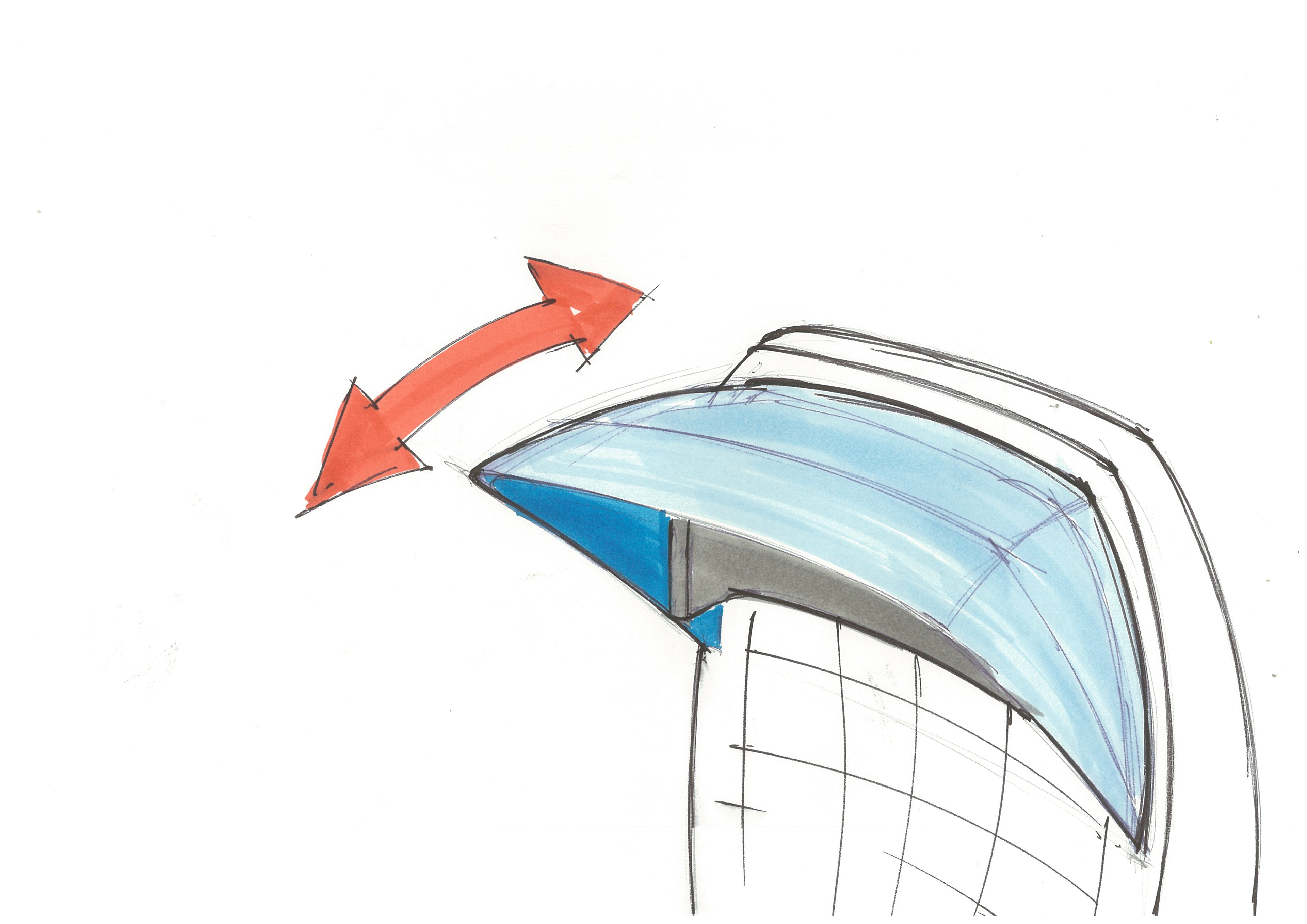 Multiple screen panels folding out into one from an airplane seat