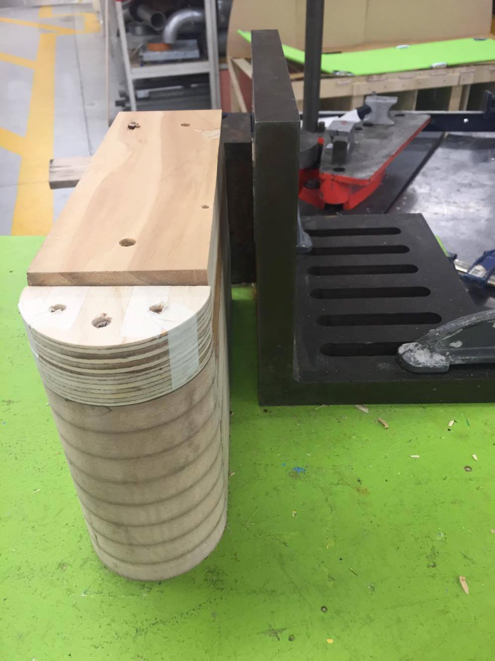 A refined mould was made to ensure that the wood doesn't split and the form is consistent
