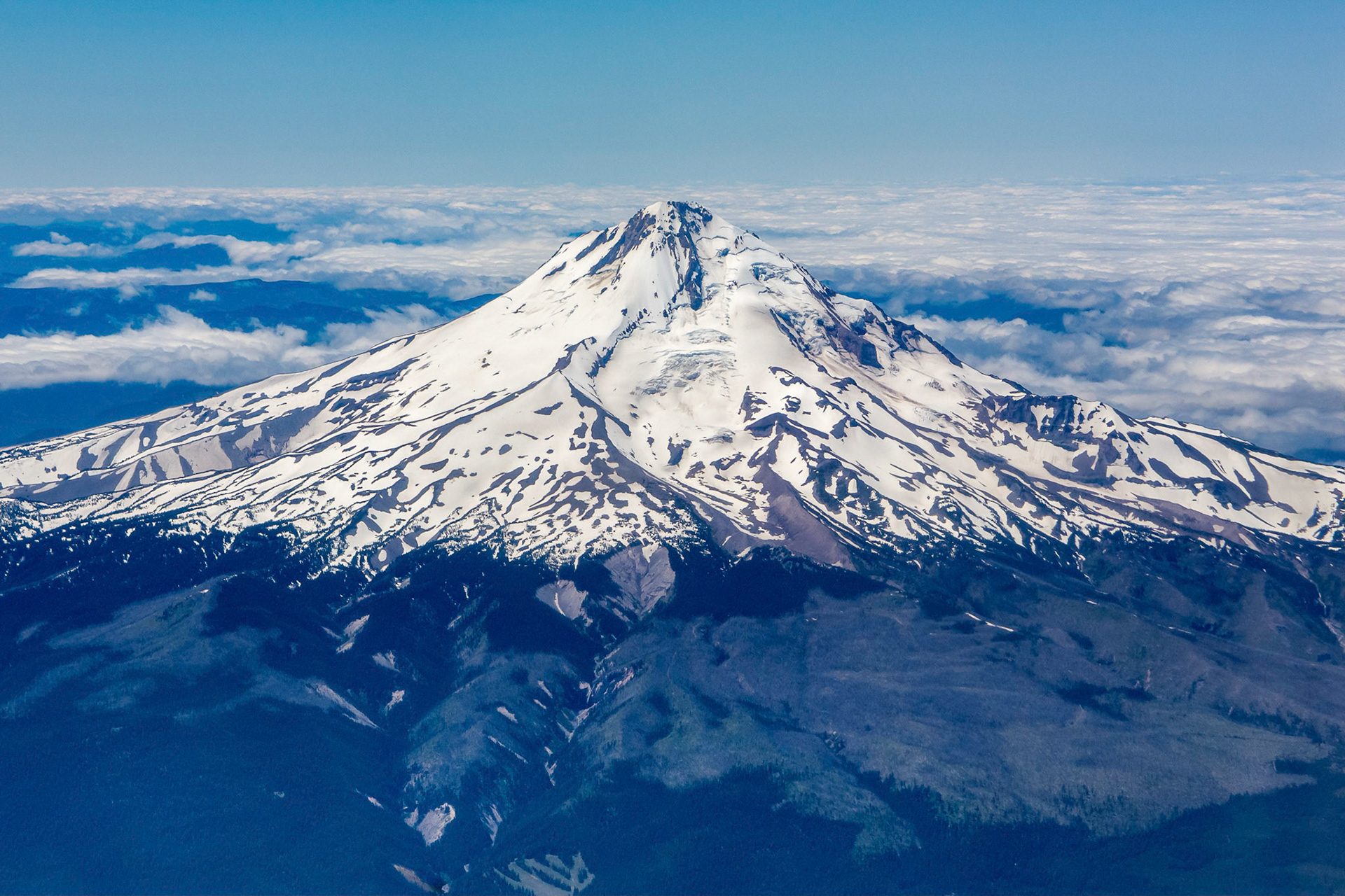 Mount Hood from the Air - Oregon