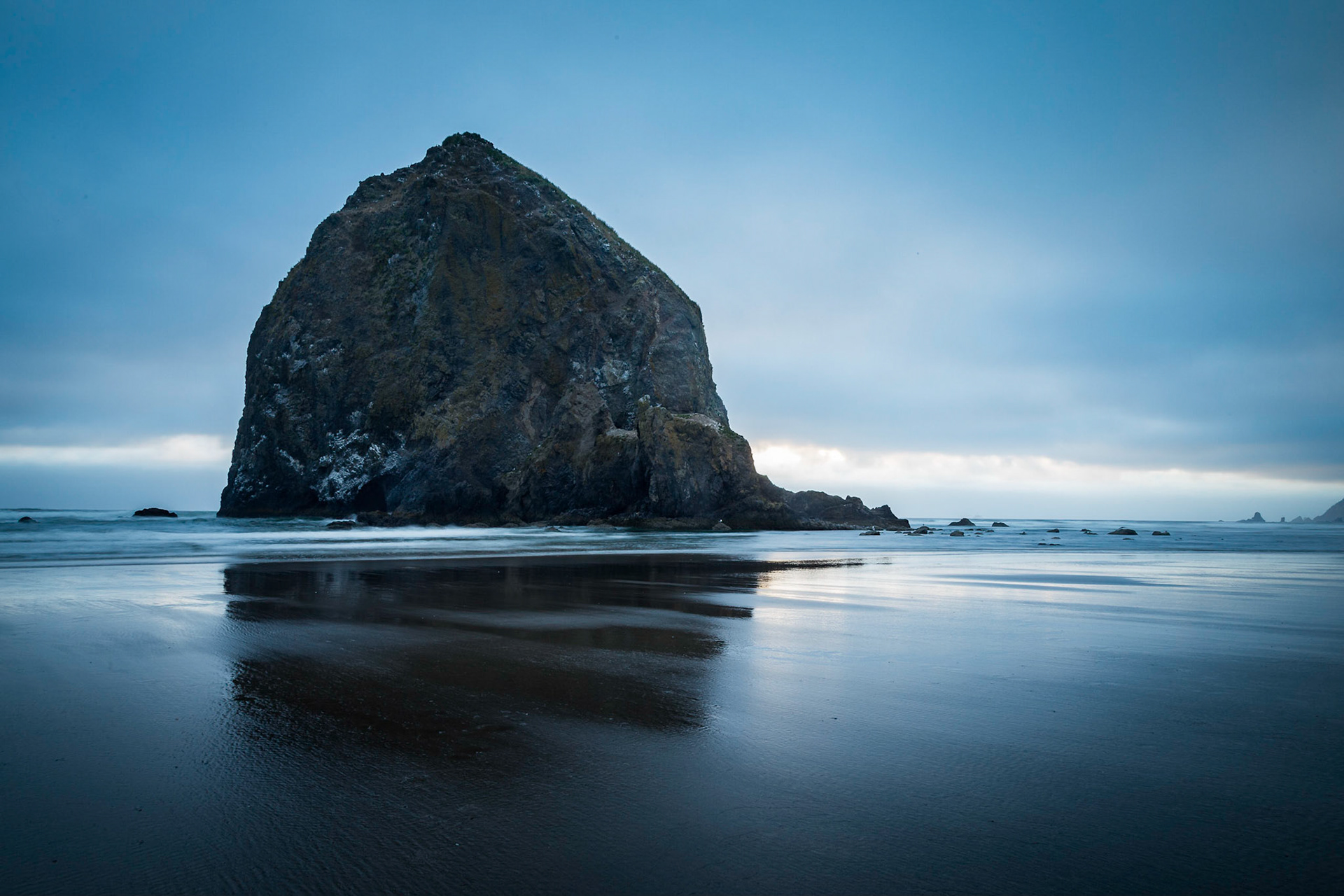 Haystack Rock at Sunset