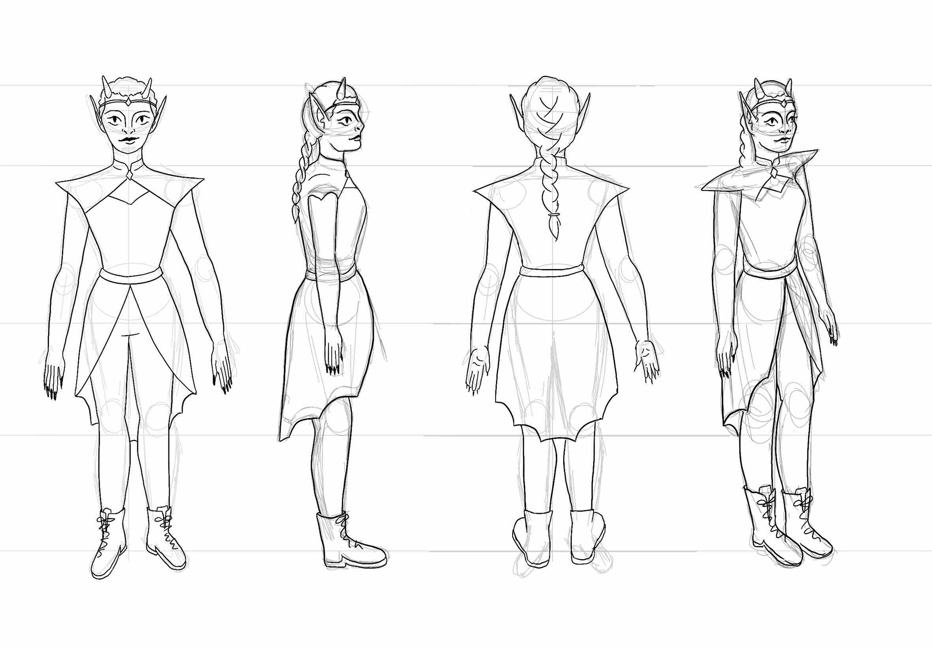 Character Turnaround Sketch