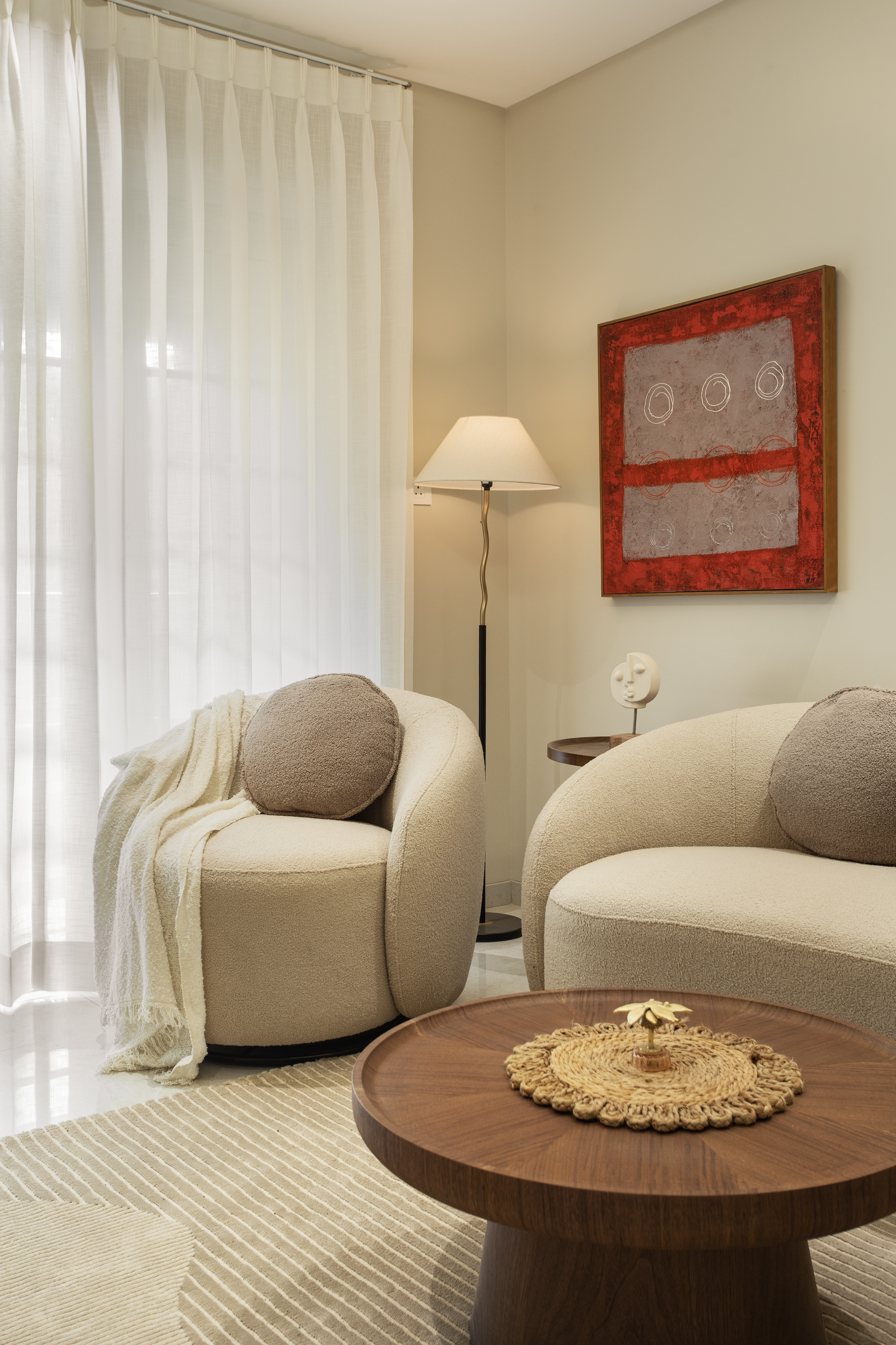 Modern luxury living room interior photographed in Pune