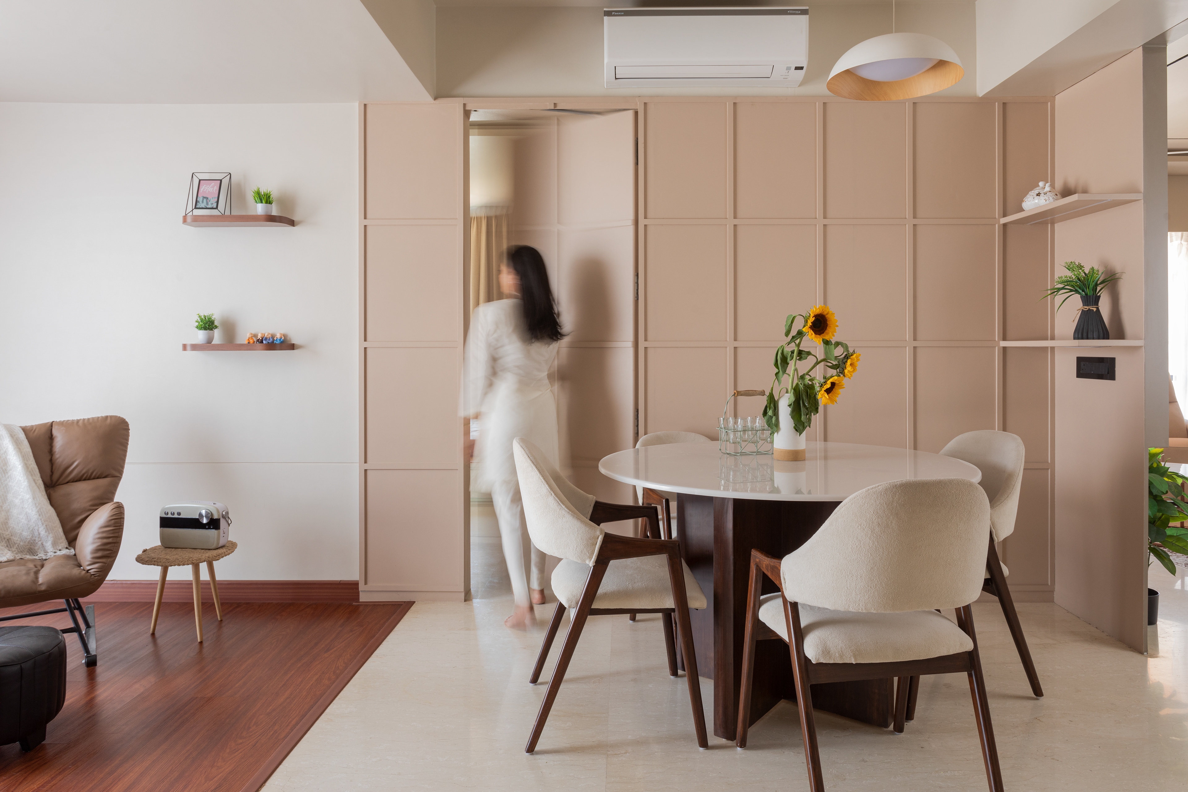 Modern luxury living room interior photographed in Pune