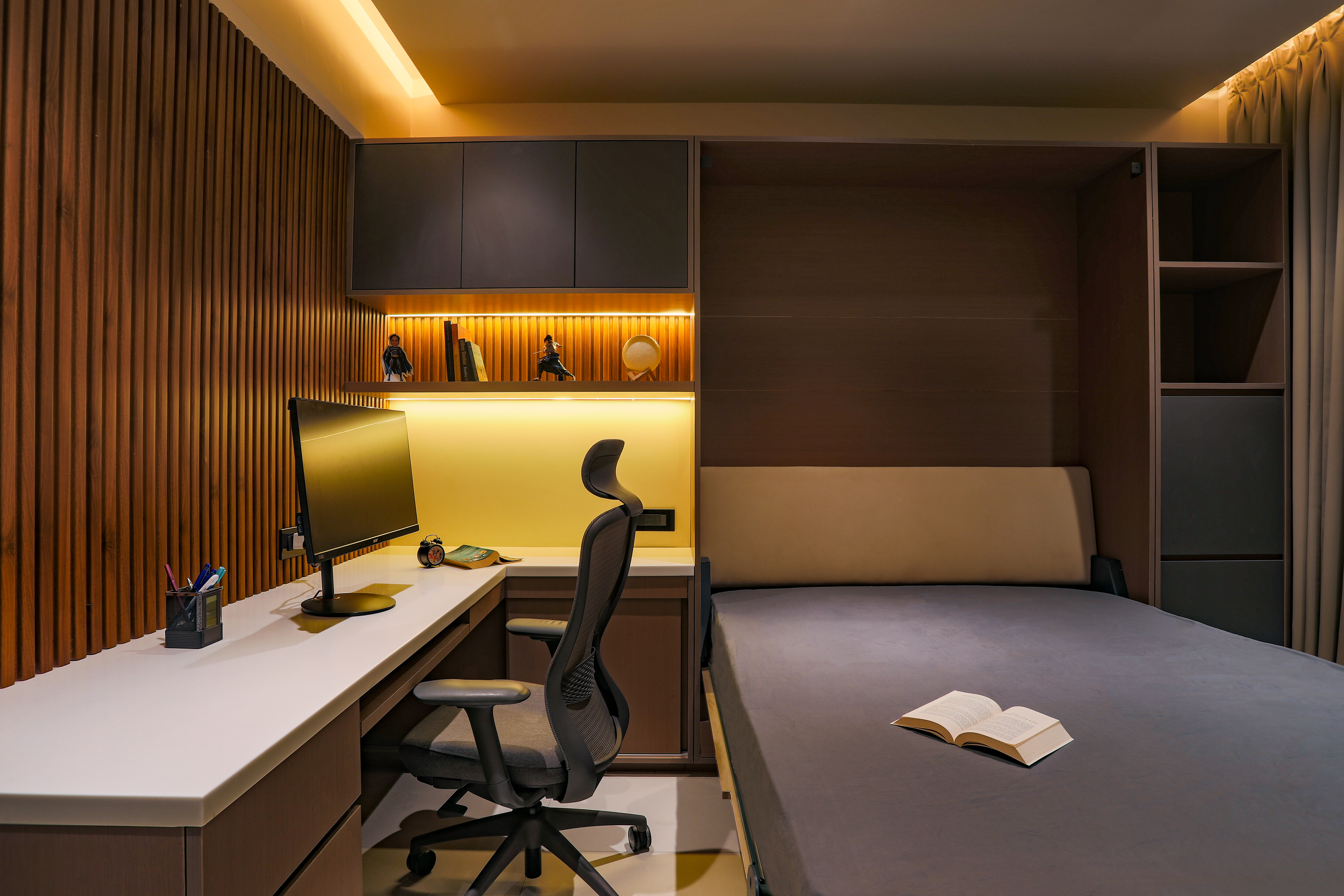 Modern luxury living room interior photographed in Pune