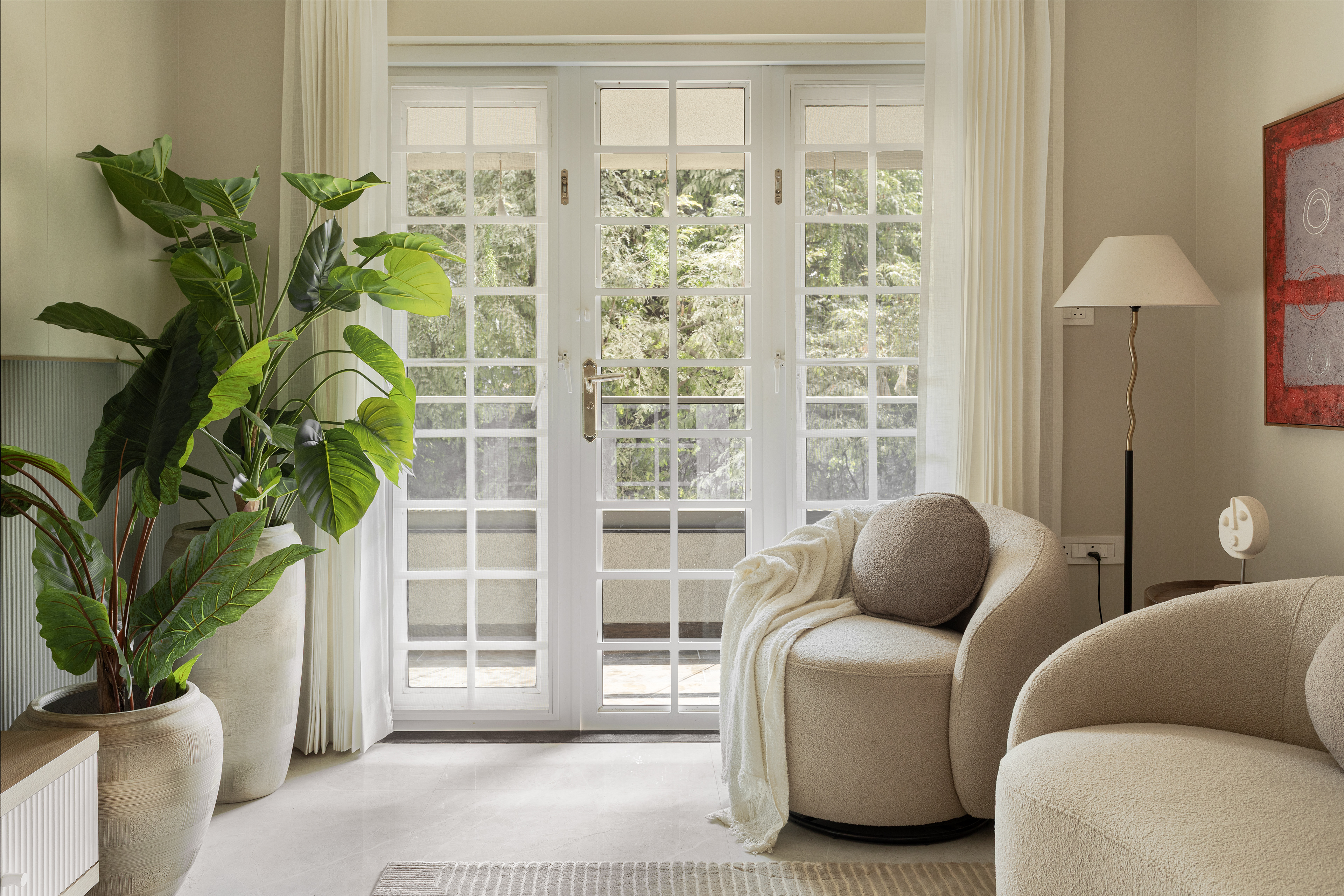 Modern luxury living room interior photographed in Pune
