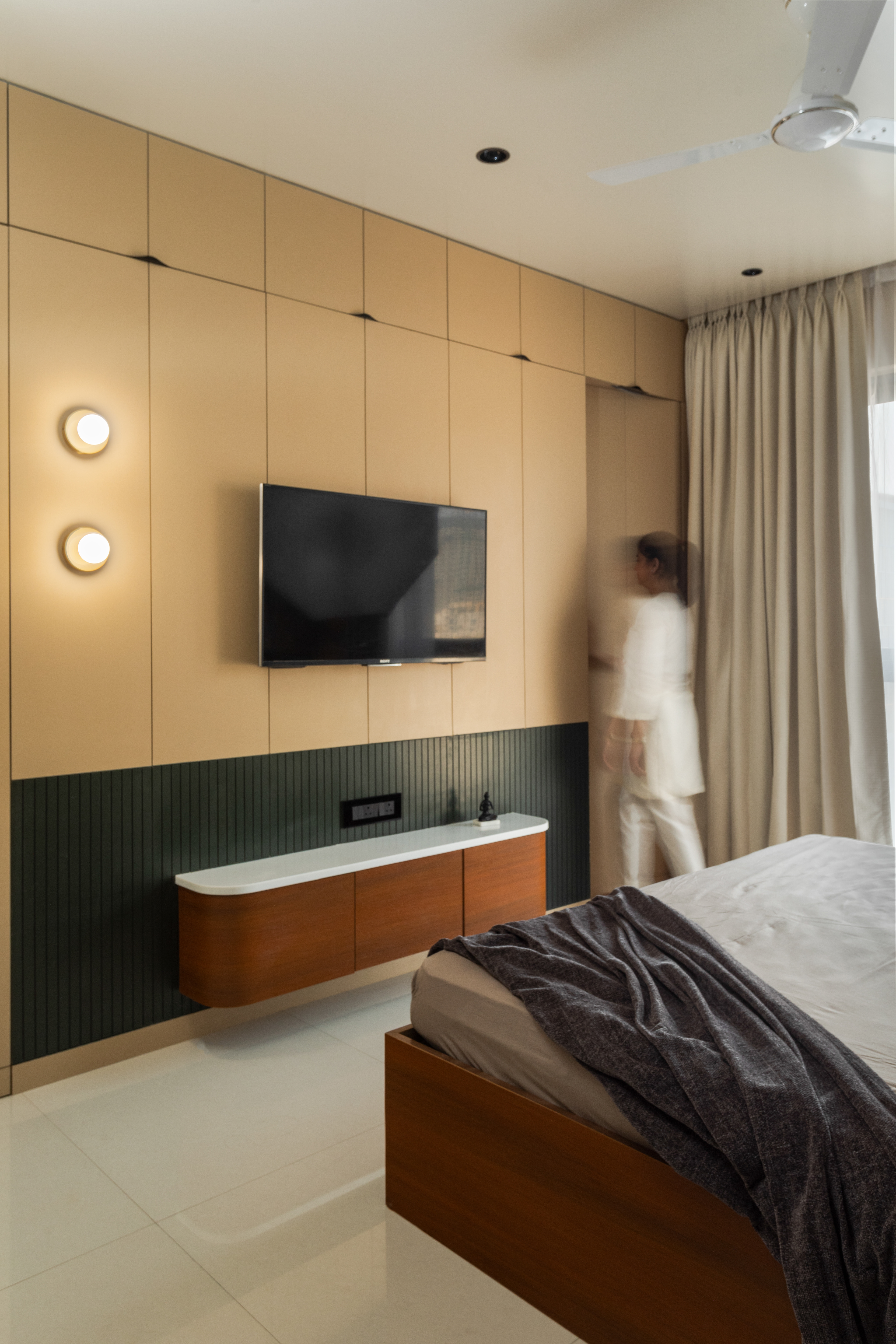 Modern luxury living room interior photographed in Pune