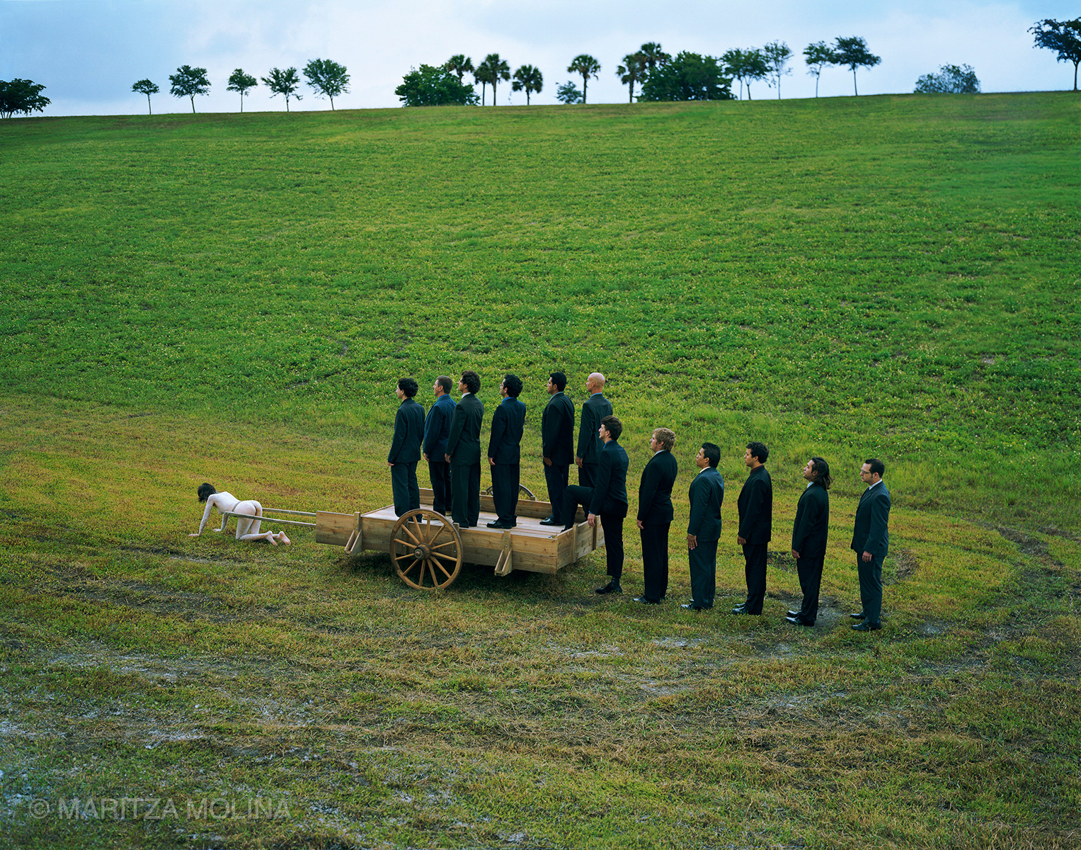 Carrying Tradition No. 1, C-Print, 30 x 40 in. Photograph taken with 4x5 large format film.
