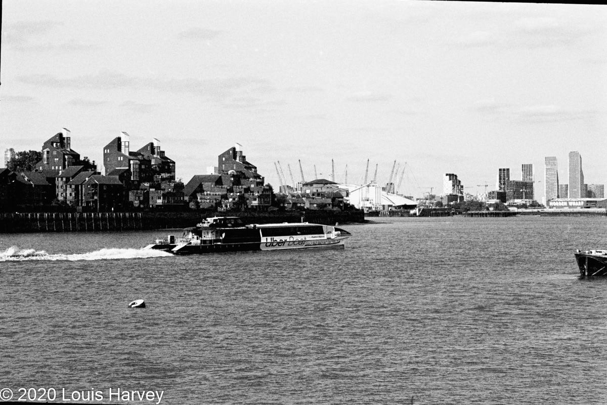 Eastwards towards the O2 concert stadium