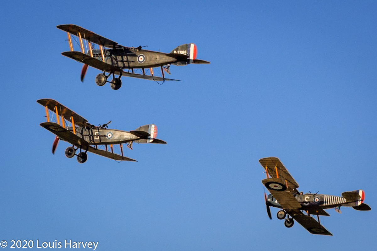 Bristol F2B Fighters in Formation