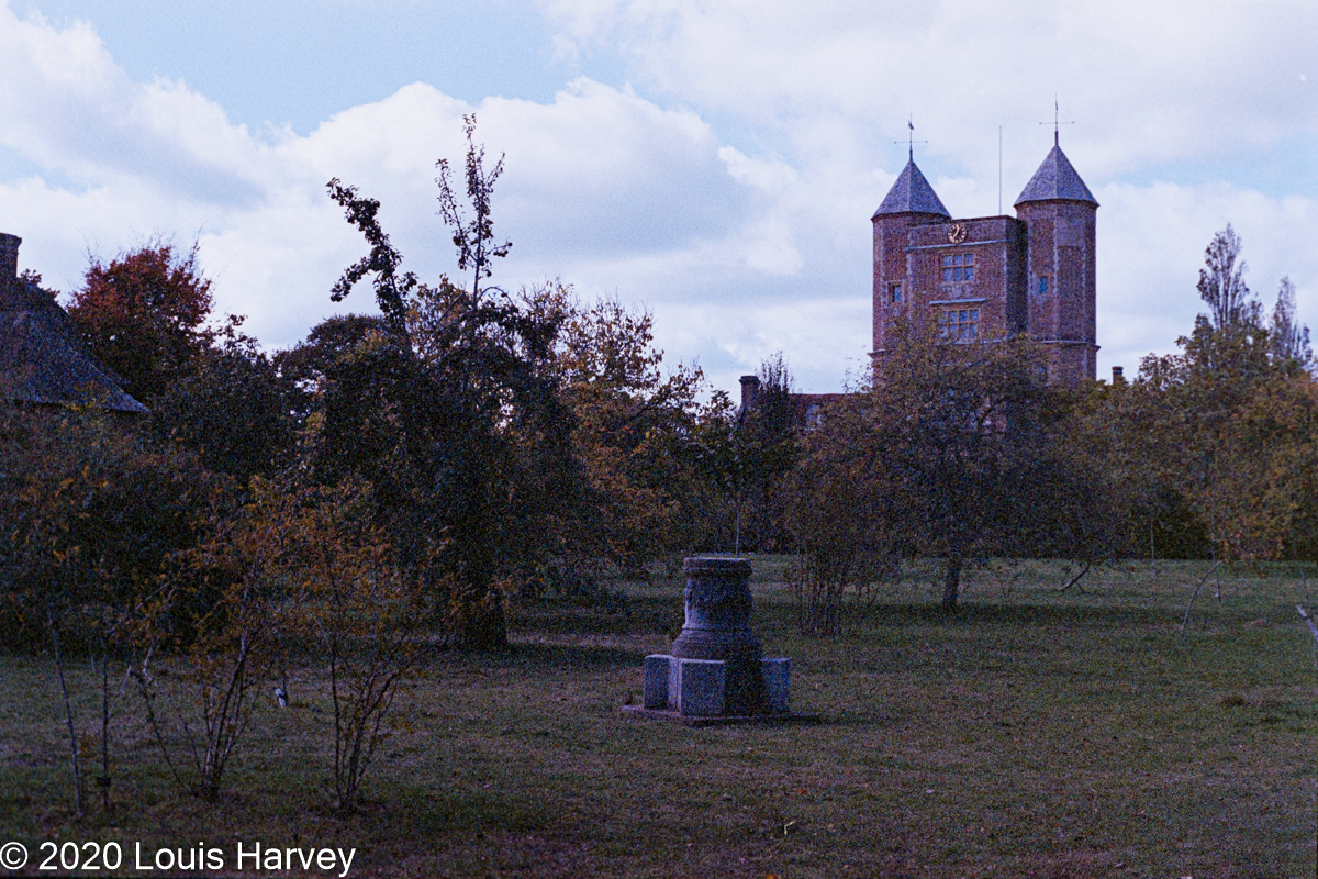 Sissinghurst Castle from the end of the gardens