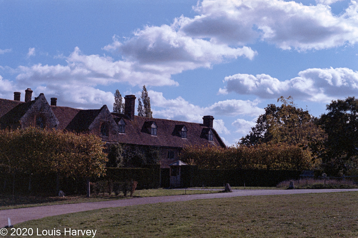 Sissinghurst Castle shown from the rear entrance