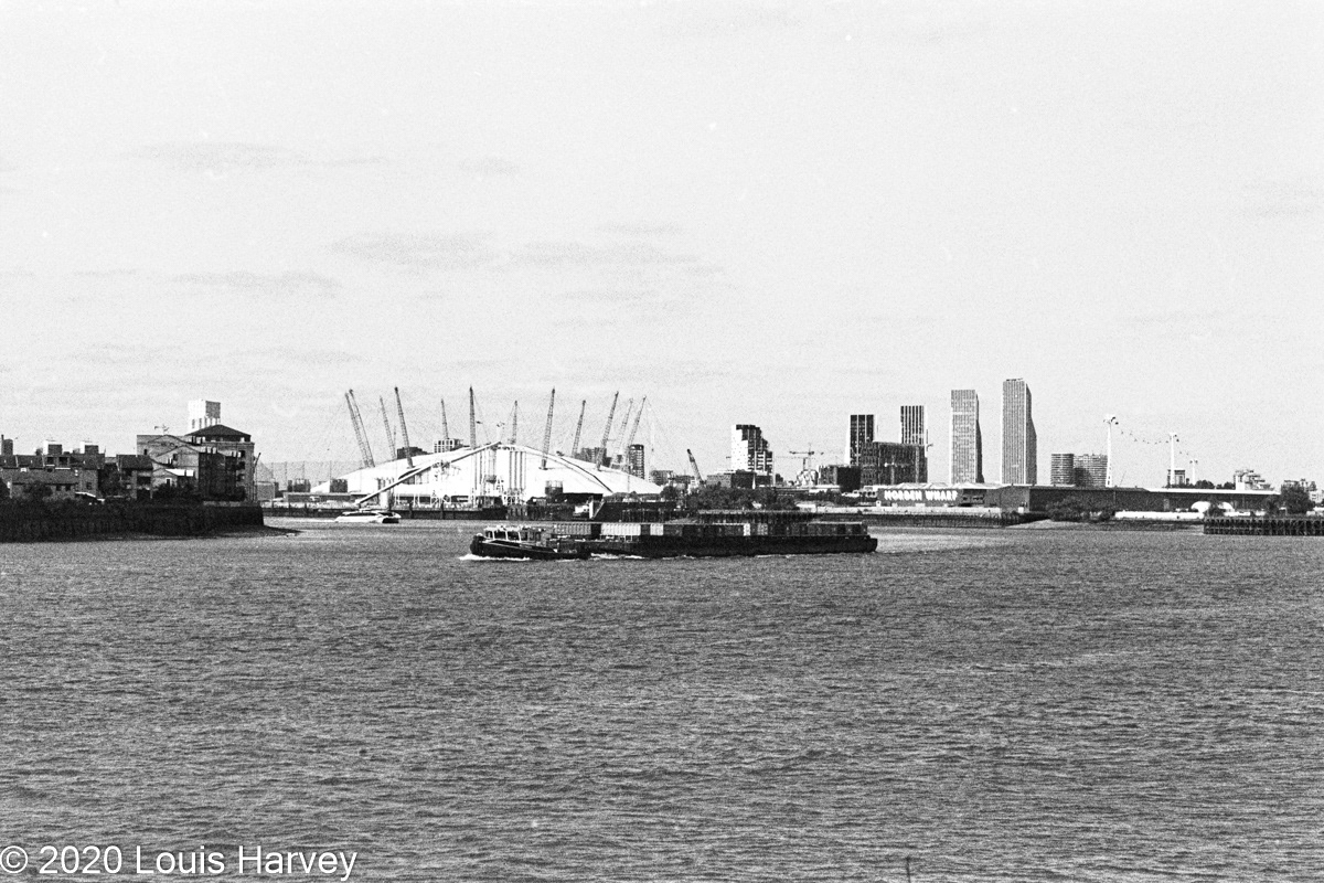 Eastwards towards the O2 concert stadium