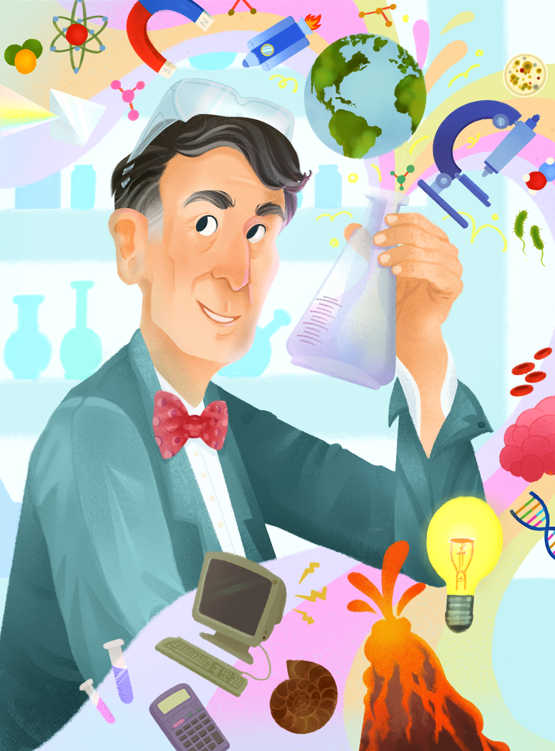 Bill Nye Caricature Illustration