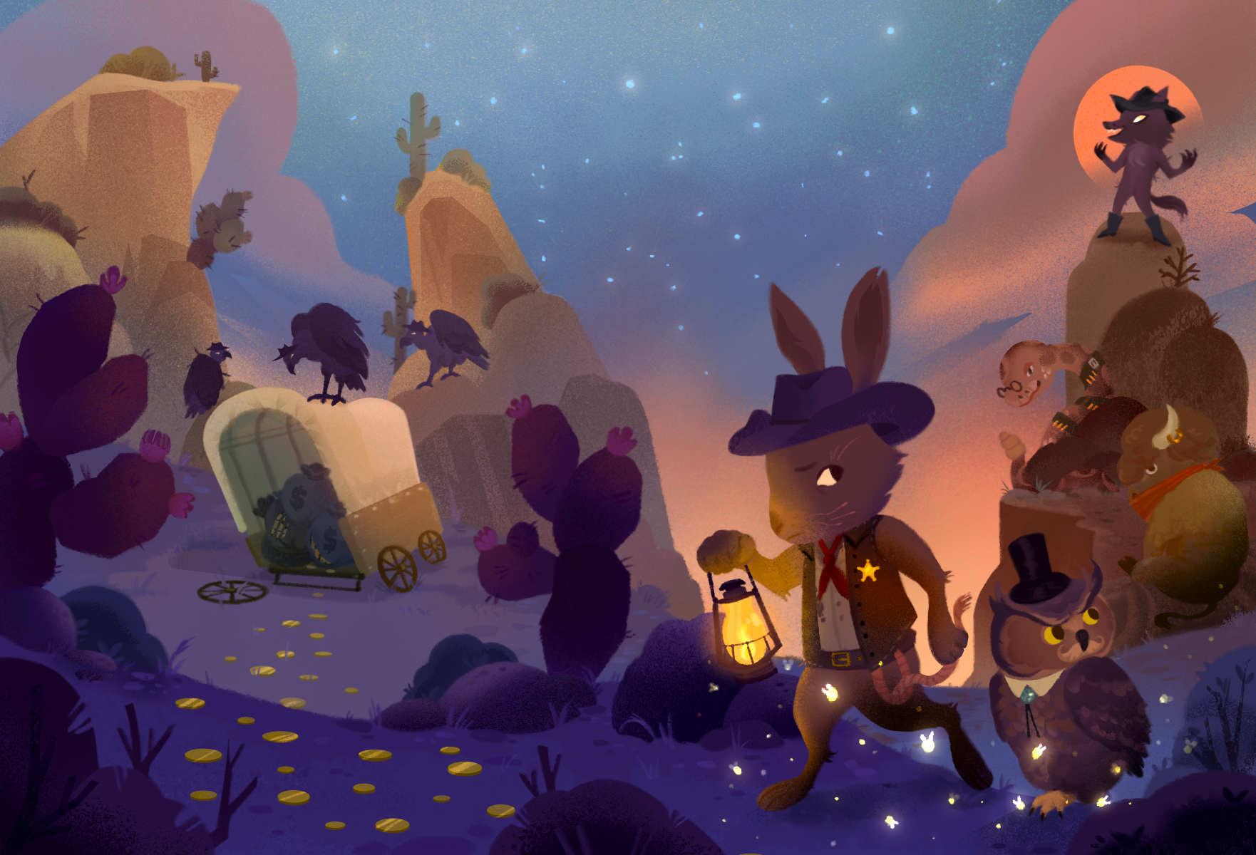 “High Noon Hare” Mock Wraparound Game Cover