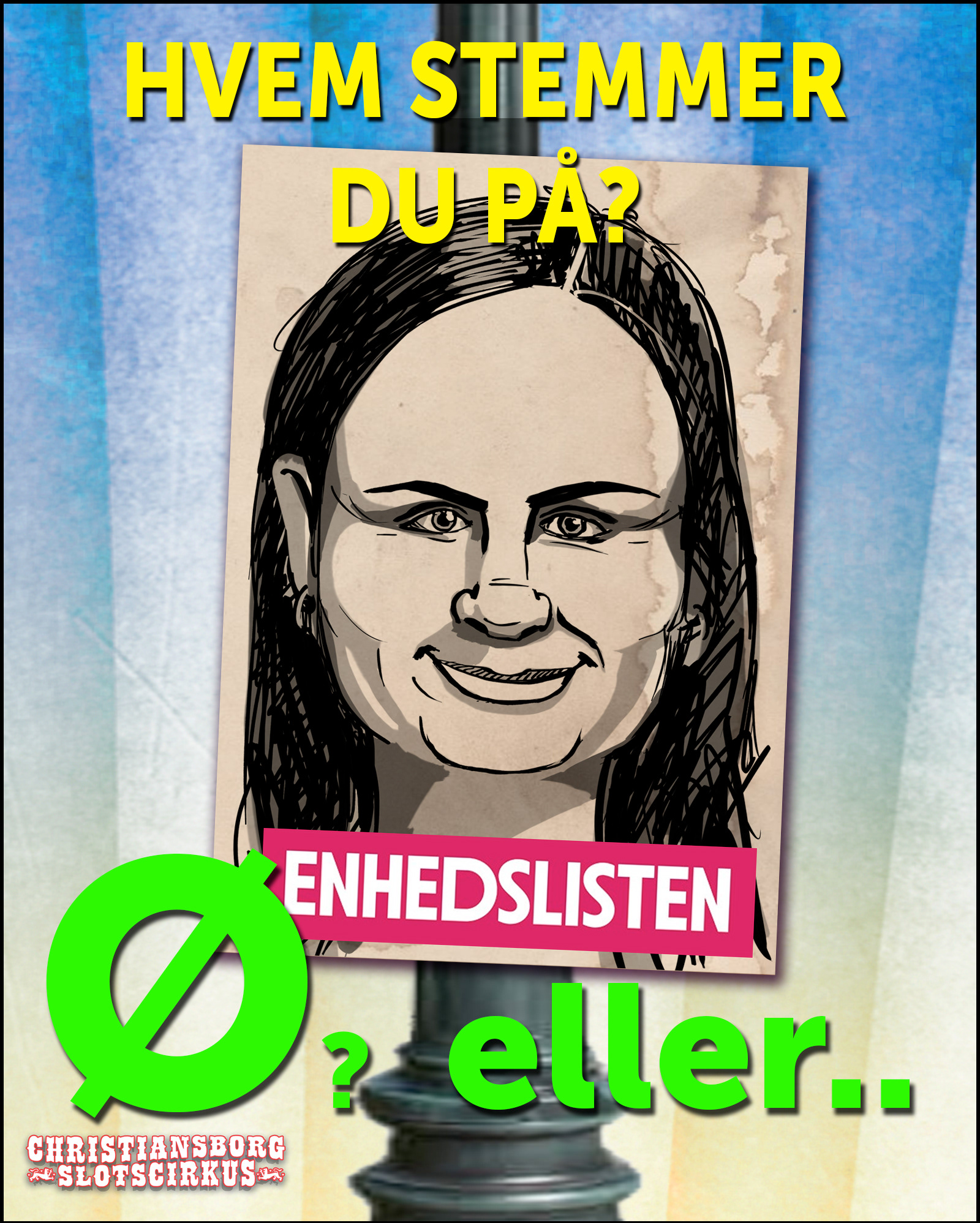Satiric illustration: Christiansborg Slotscirkus (Adobe PS)