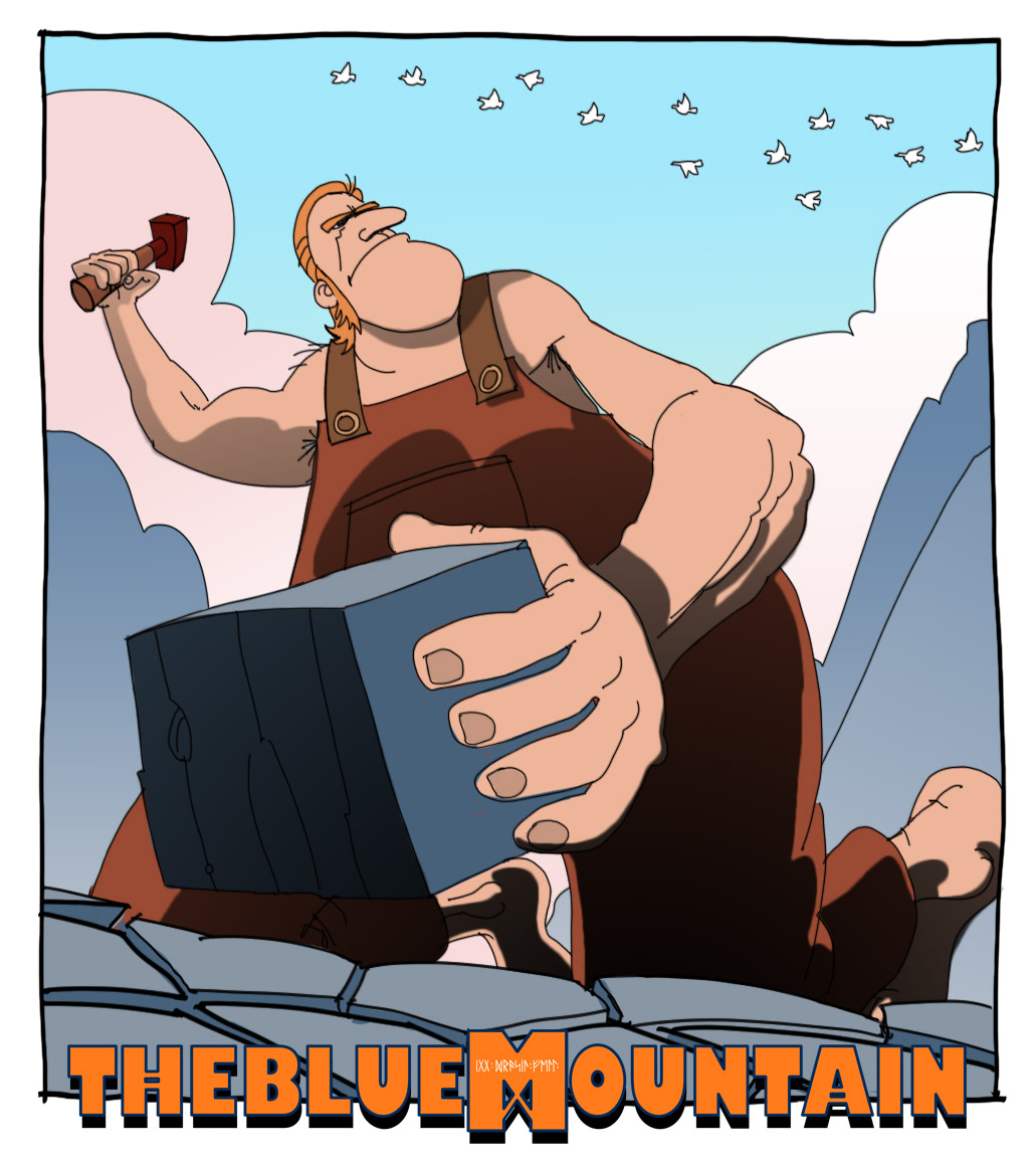The Blue Mountain, comic panel, (ado
