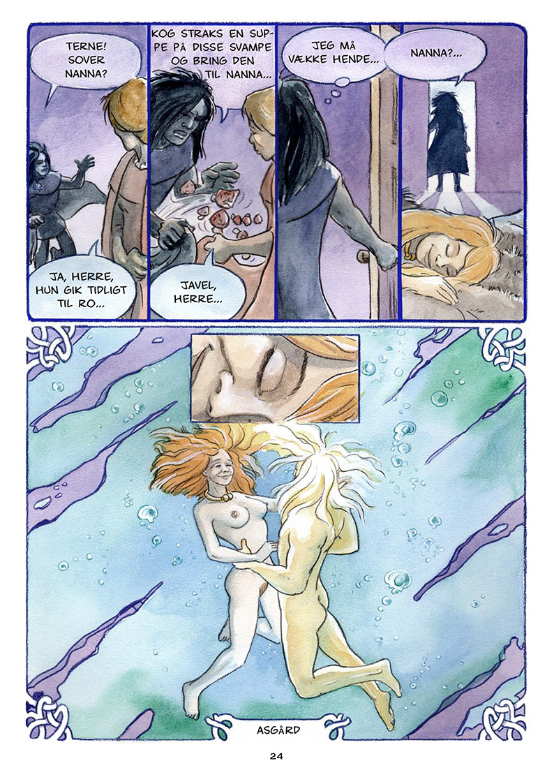 comicbook ill.: Nannas Drøm (watercolor)