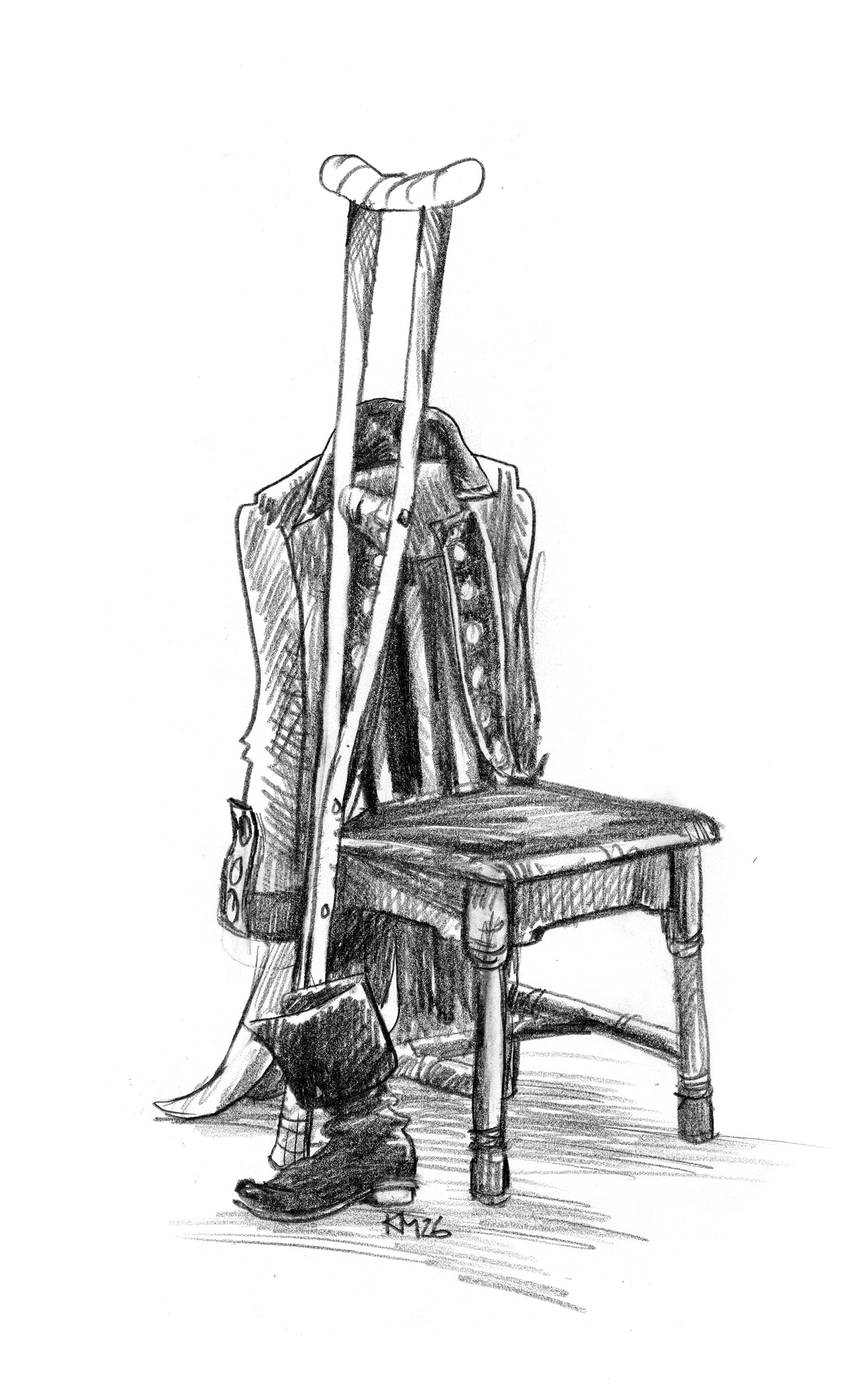 Gravrøveren Armod (pencil on paper)