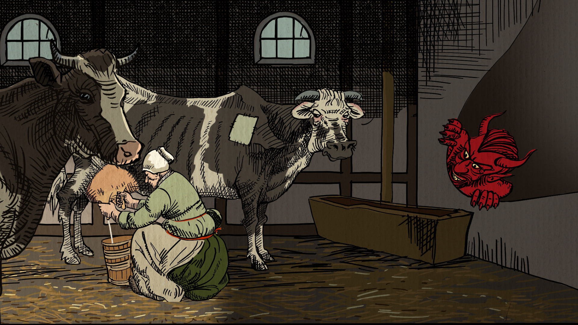 illustration: Tro og Overtro (adobe PS)