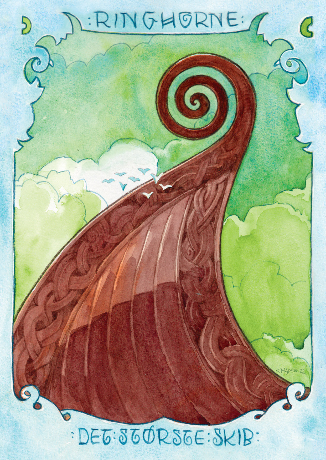post card illustration: Go-Card (watercolors)