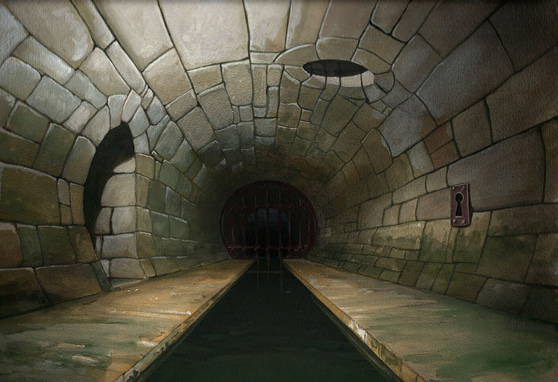 backgroud painting: Magnus og Myggen (goache)
