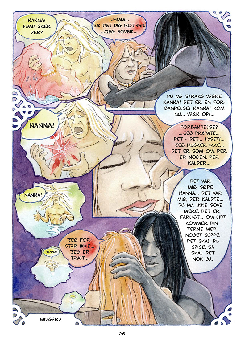comicbook ill.: Nannas Drøm (watercolor)