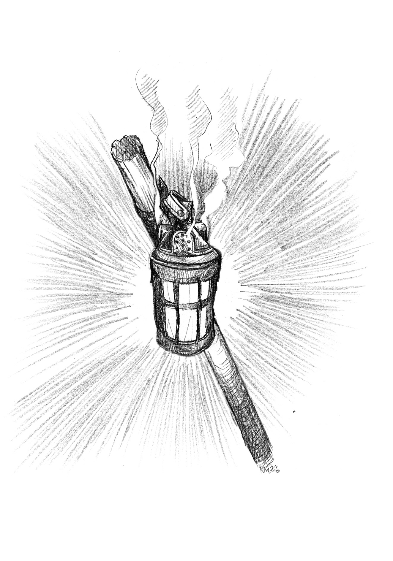 Gravrøveren Hovmod (pencil on paper)