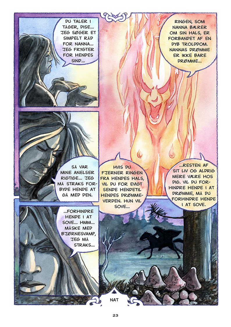 comicbook ill.: Nannas Drøm (watercolor)