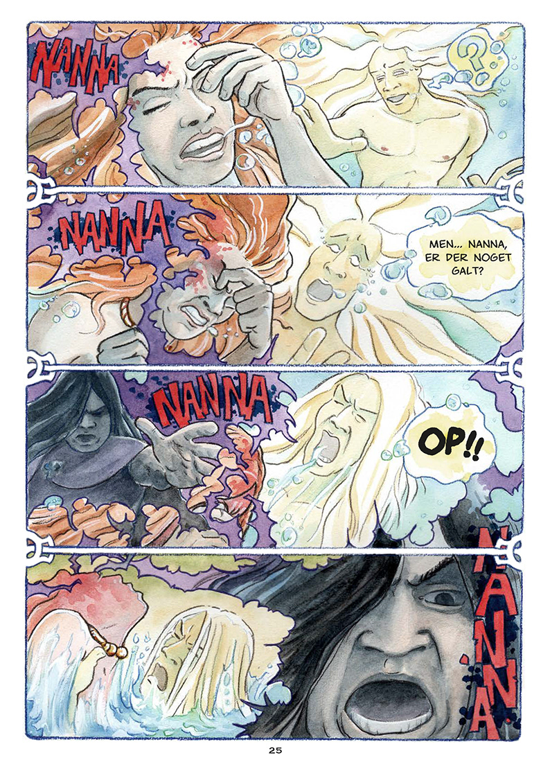 comicbook ill.: Nannas Drøm (watercolor)
