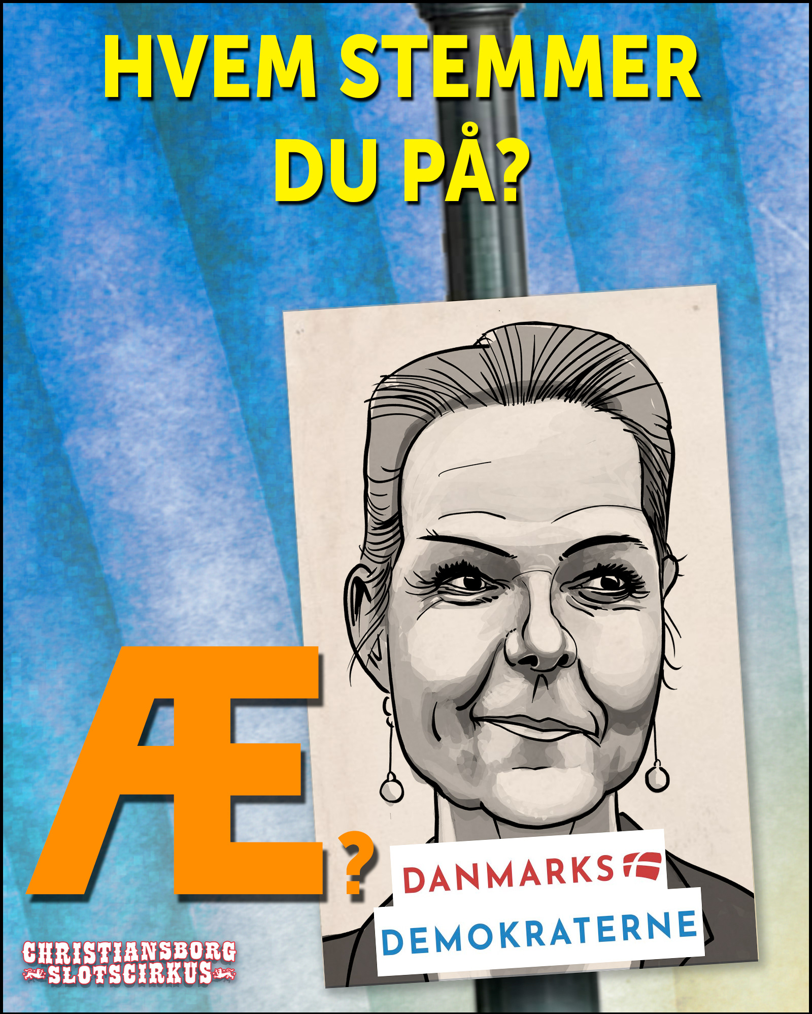 Satiric illustration: Christiansborg Slotscirkus (Adobe PS)