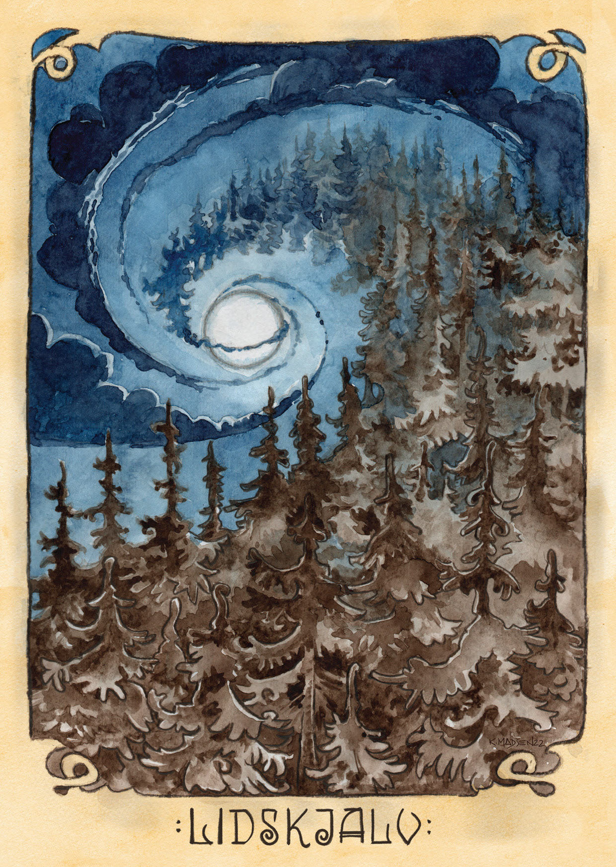 post card illustration: Go-Card (watercolors)