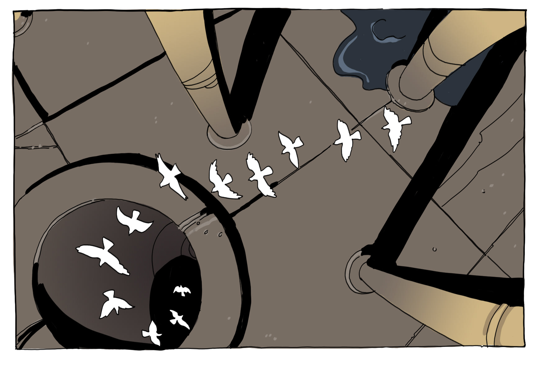The Blue Mountain, comic panel, (ado