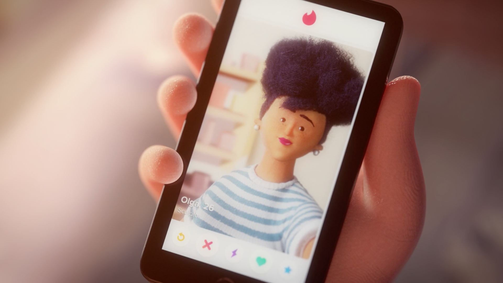 Character's hair grooming, phone content's look dev, lighting & comp