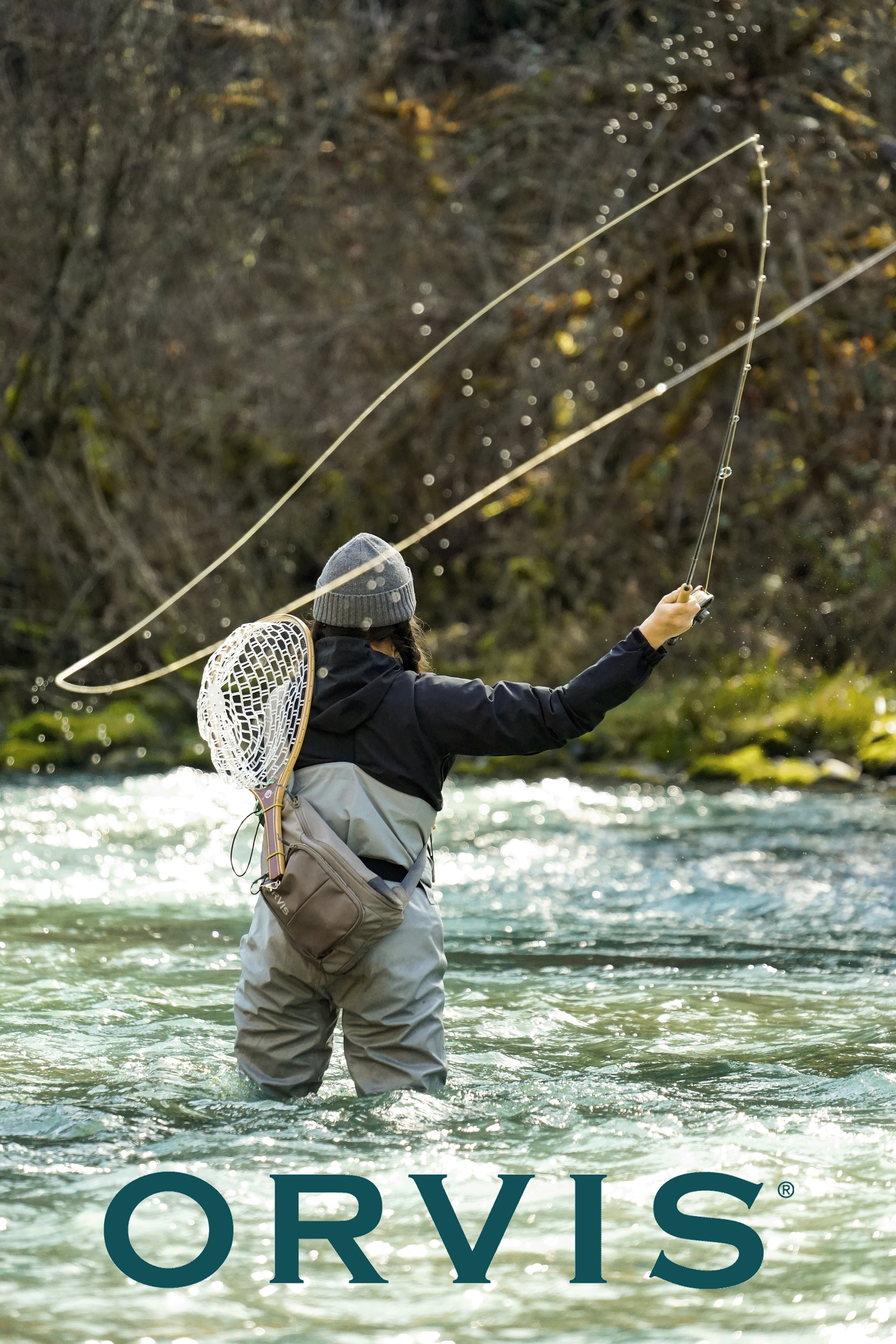 Watching my roommate fish while garbed in Orvis, made her the real catch.